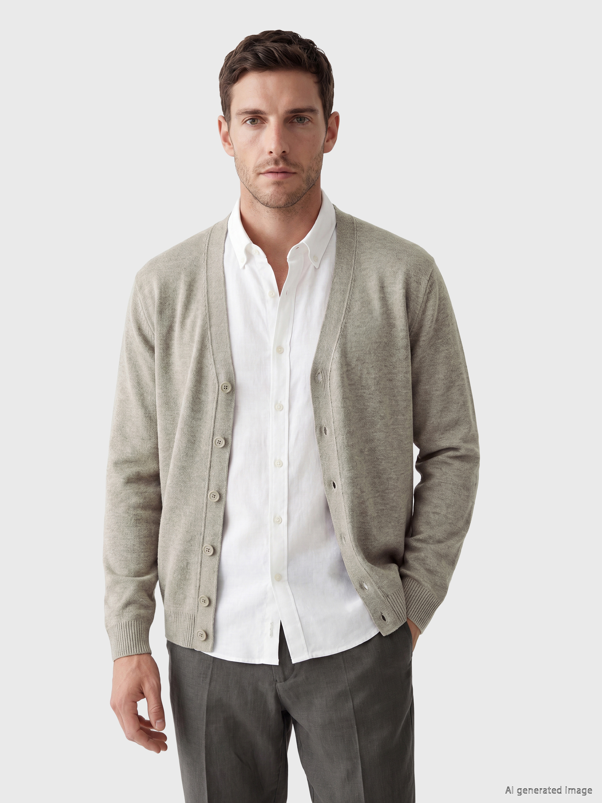 LCWAIKIKI Classic Regular Fit V Yaka Erkek Triko Hırka
