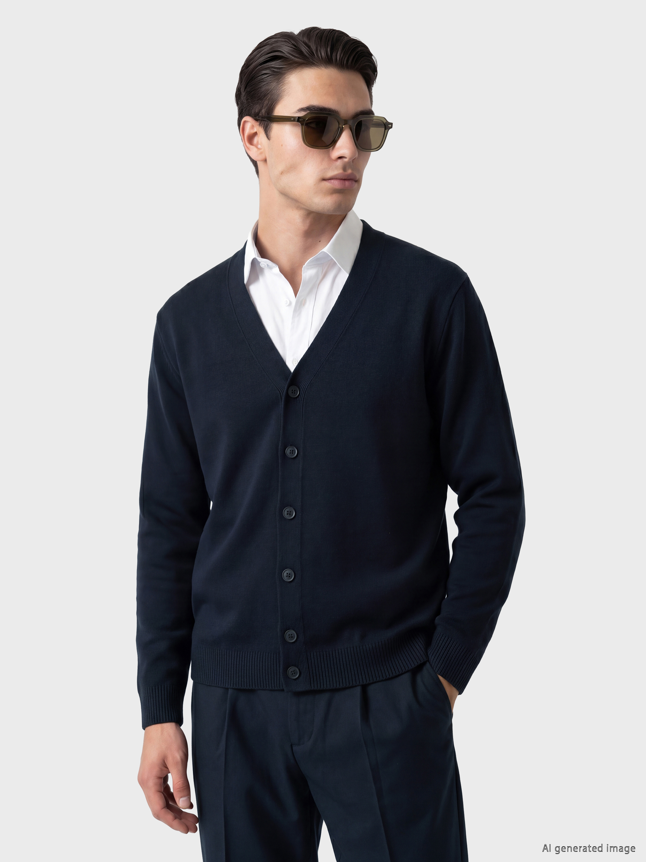 LCWAIKIKI Classic Regular Fit V Yaka Erkek Triko Hırka