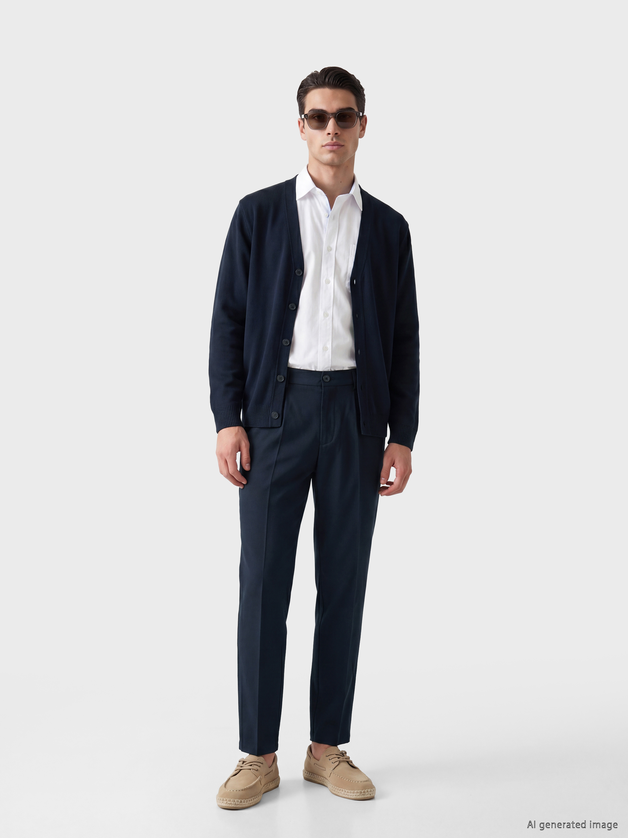 LCWAIKIKI Classic Regular Fit V Yaka Erkek Triko Hırka görsel 2
