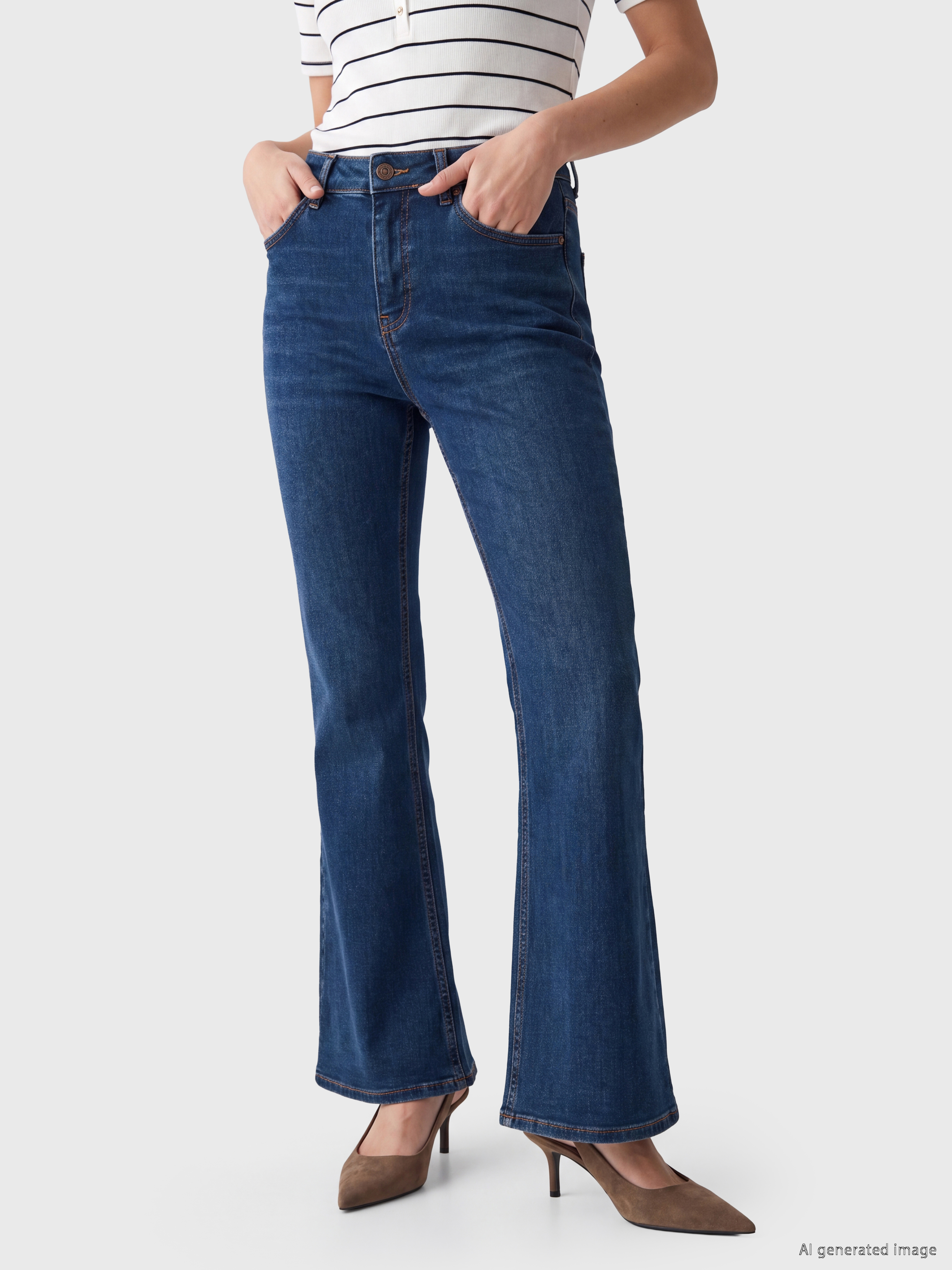 LCW Jeans Flare Kadın Jean Pantolon görsel 2
