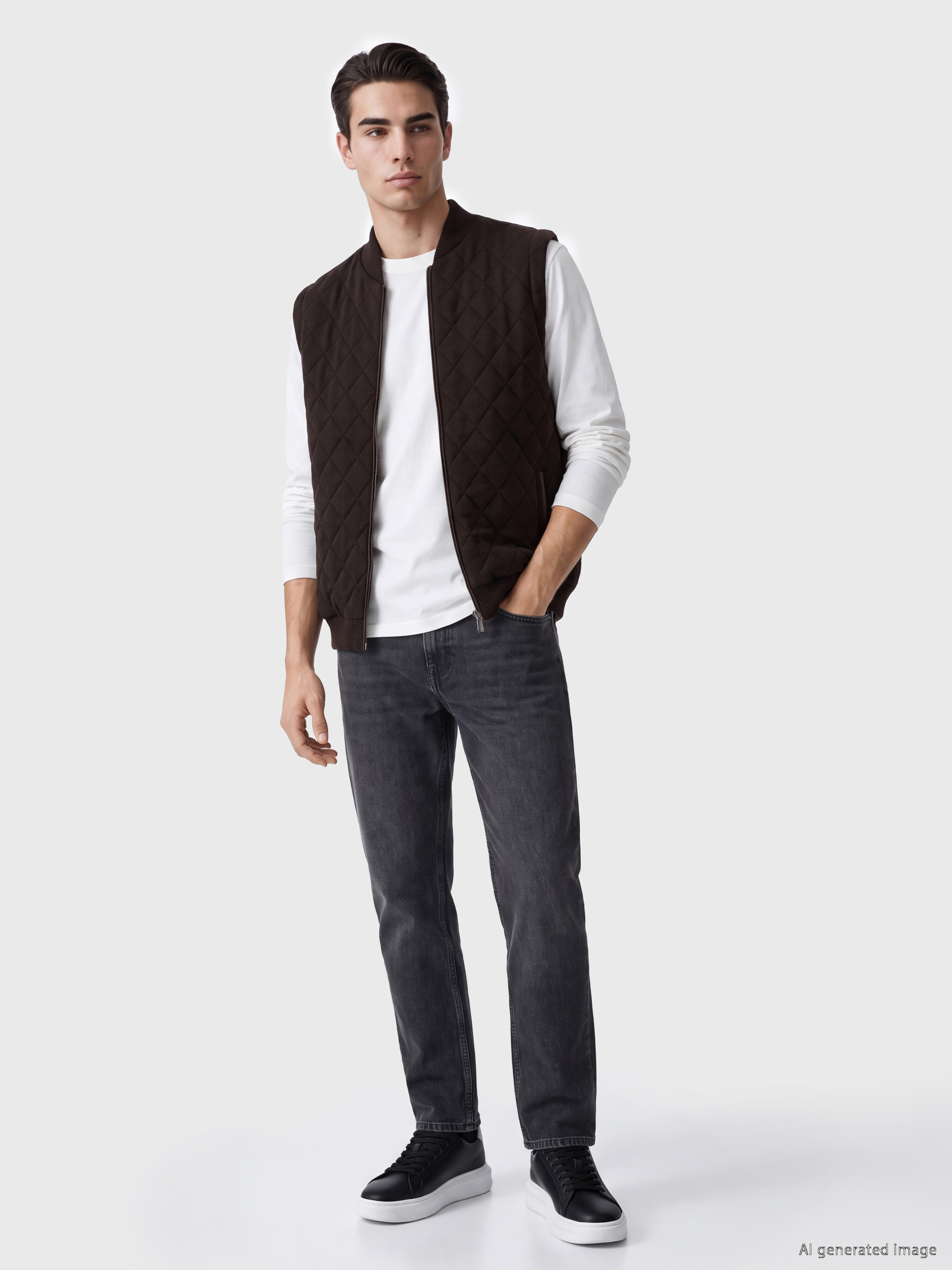 LCWAIKIKI Classic Regular Fit Kolej Yaka Erkek Triko Yelek görsel 2