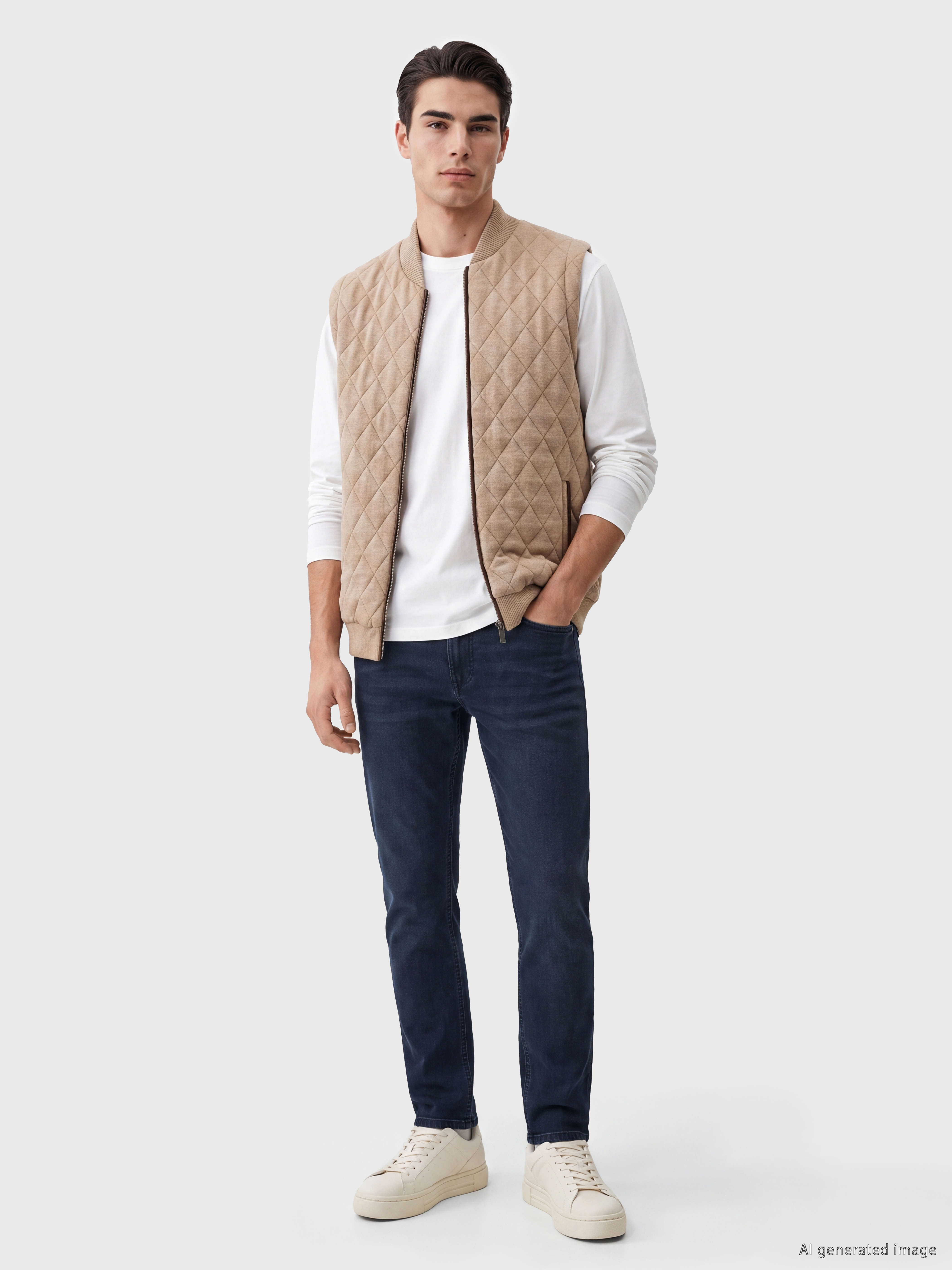 LCWAIKIKI Classic Regular Fit Kolej Yaka Erkek Triko Yelek görsel 2