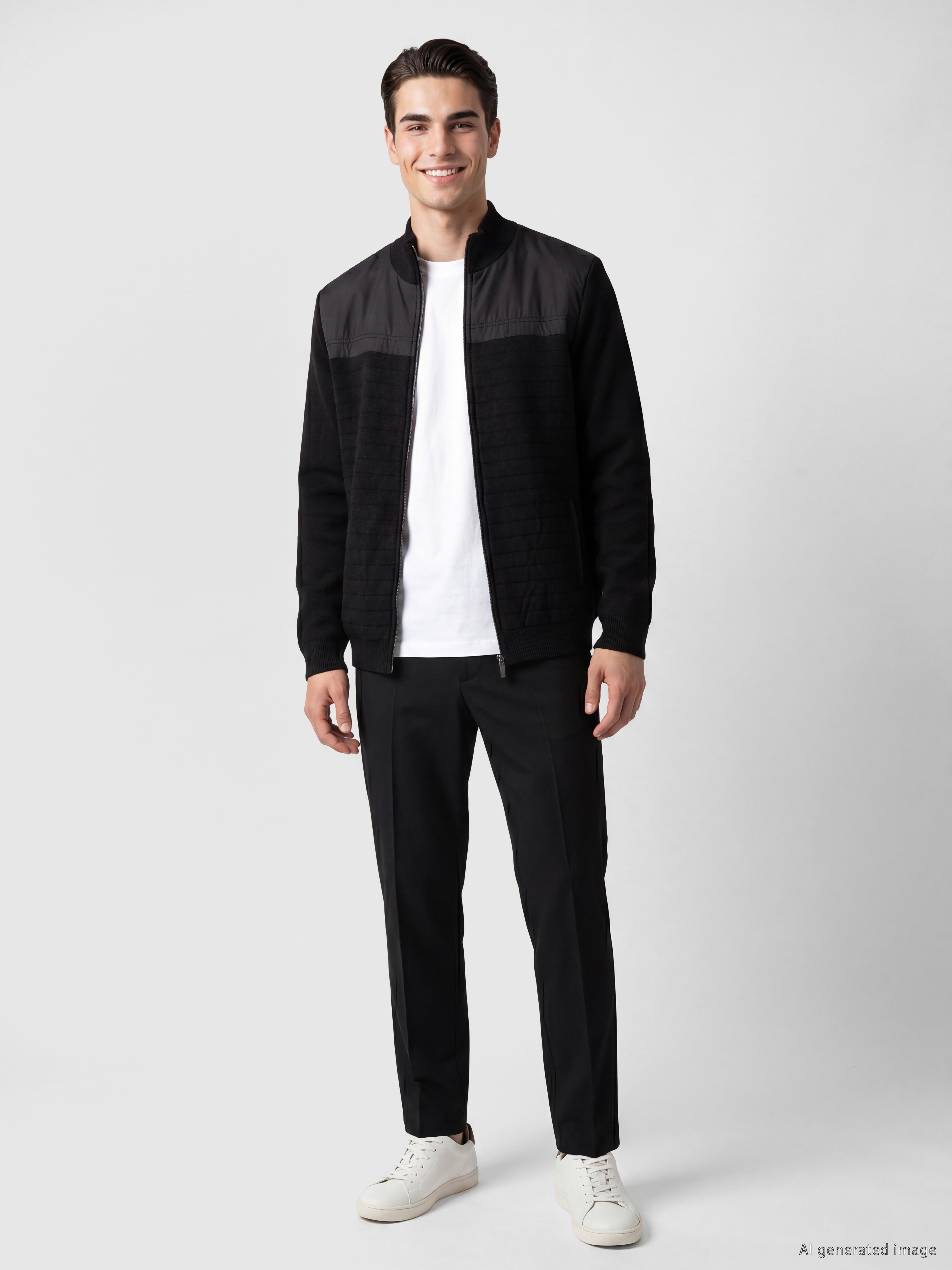 LCWAIKIKI Classic Regular Fit Dik Yaka Erkek Triko Hırka görsel 2