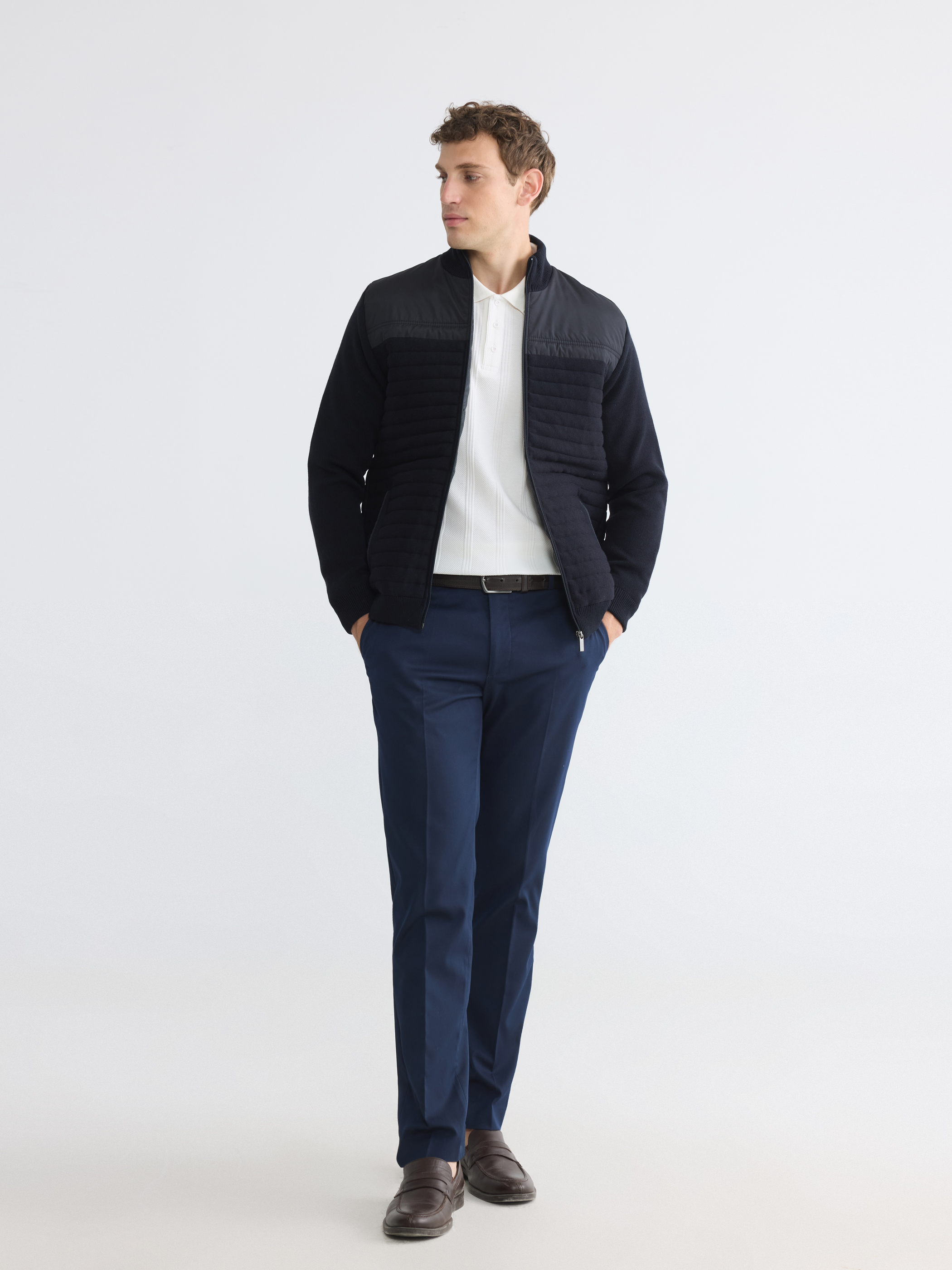 LCWAIKIKI Classic Regular Fit Dik Yaka Erkek Triko Hırka görsel 2