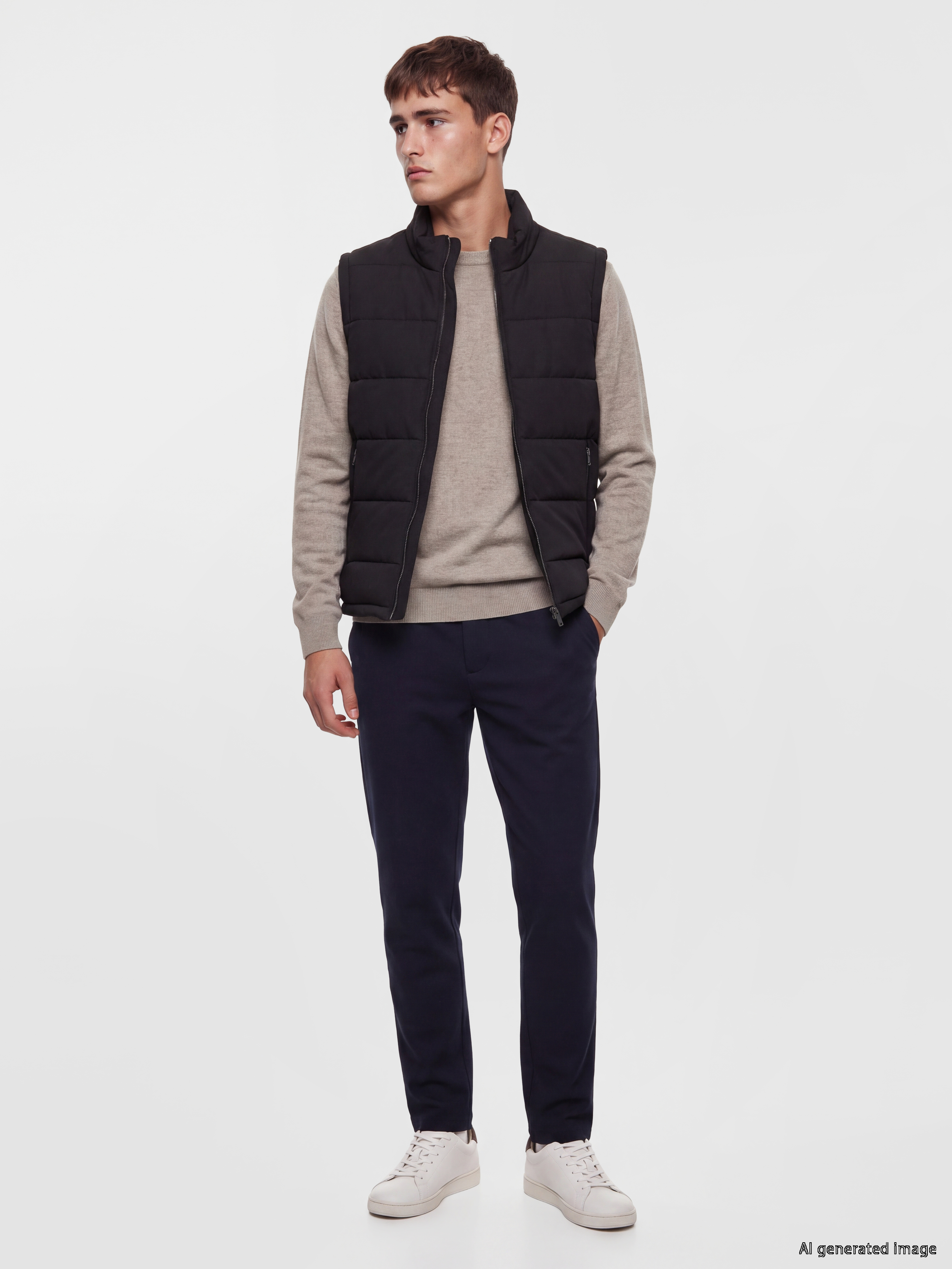 LCW Vision Slim Fit Dik Yaka Erkek Şişme Yelek görsel 2
