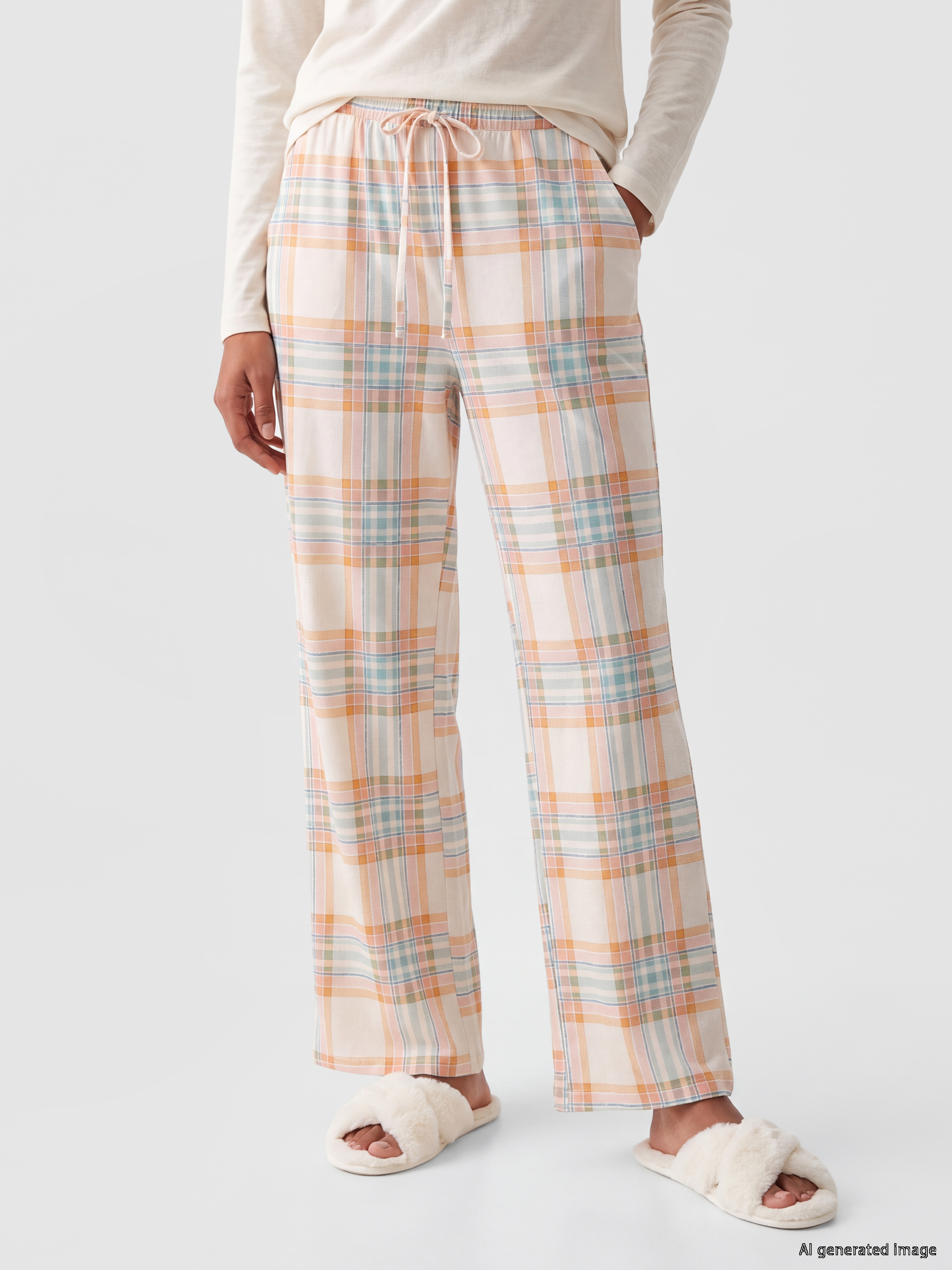 LCW DREAM Ekose Kadın Pijama Alt görsel 2