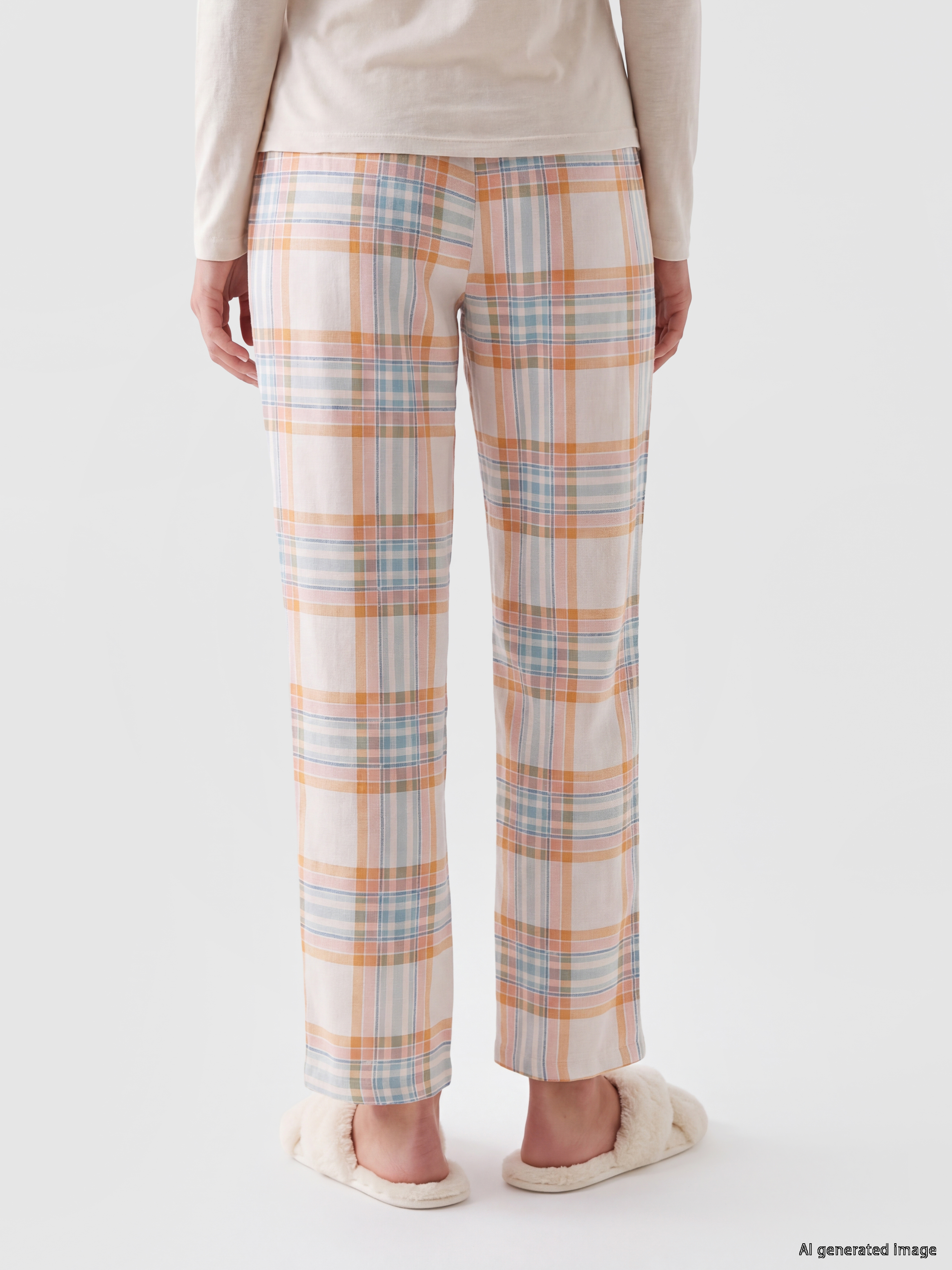LCW DREAM Ekose Kadın Pijama Alt görsel 4