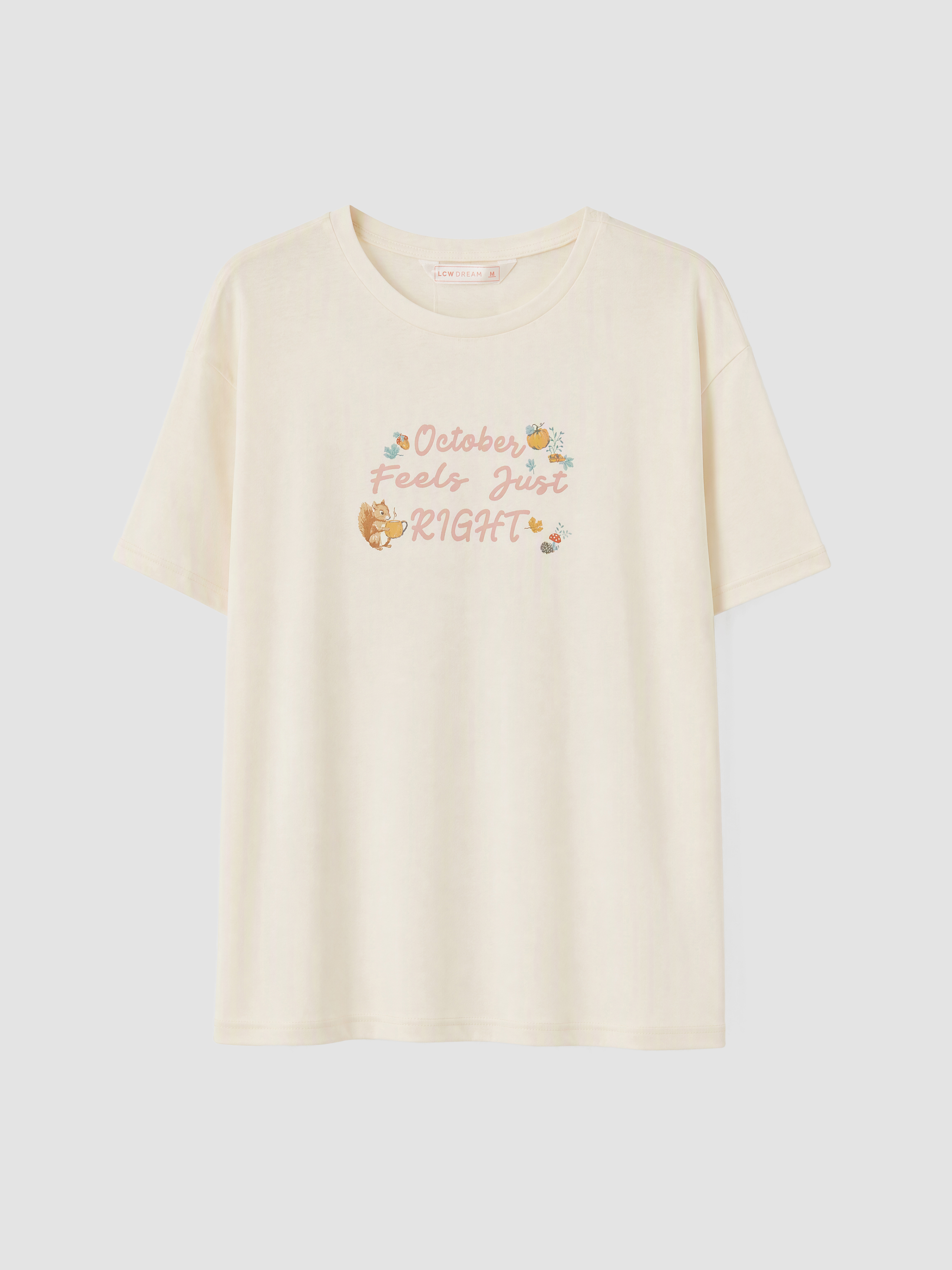 LCW DREAM Bisiklet Yaka Baskılı Kadın Pijama Takım görsel 2