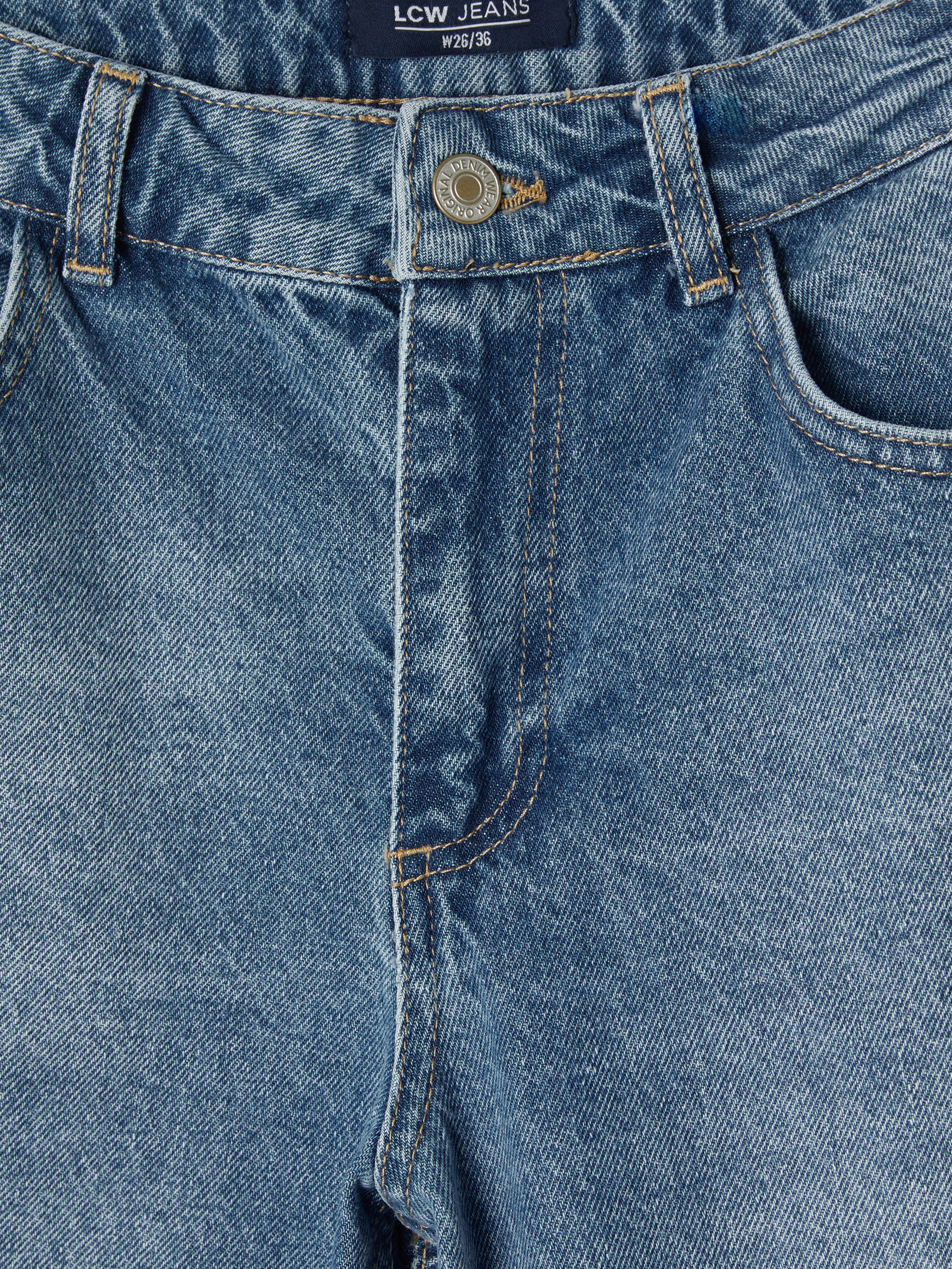 LCW Jeans Barrel Fit Kadın Jean Pantolon görsel 4