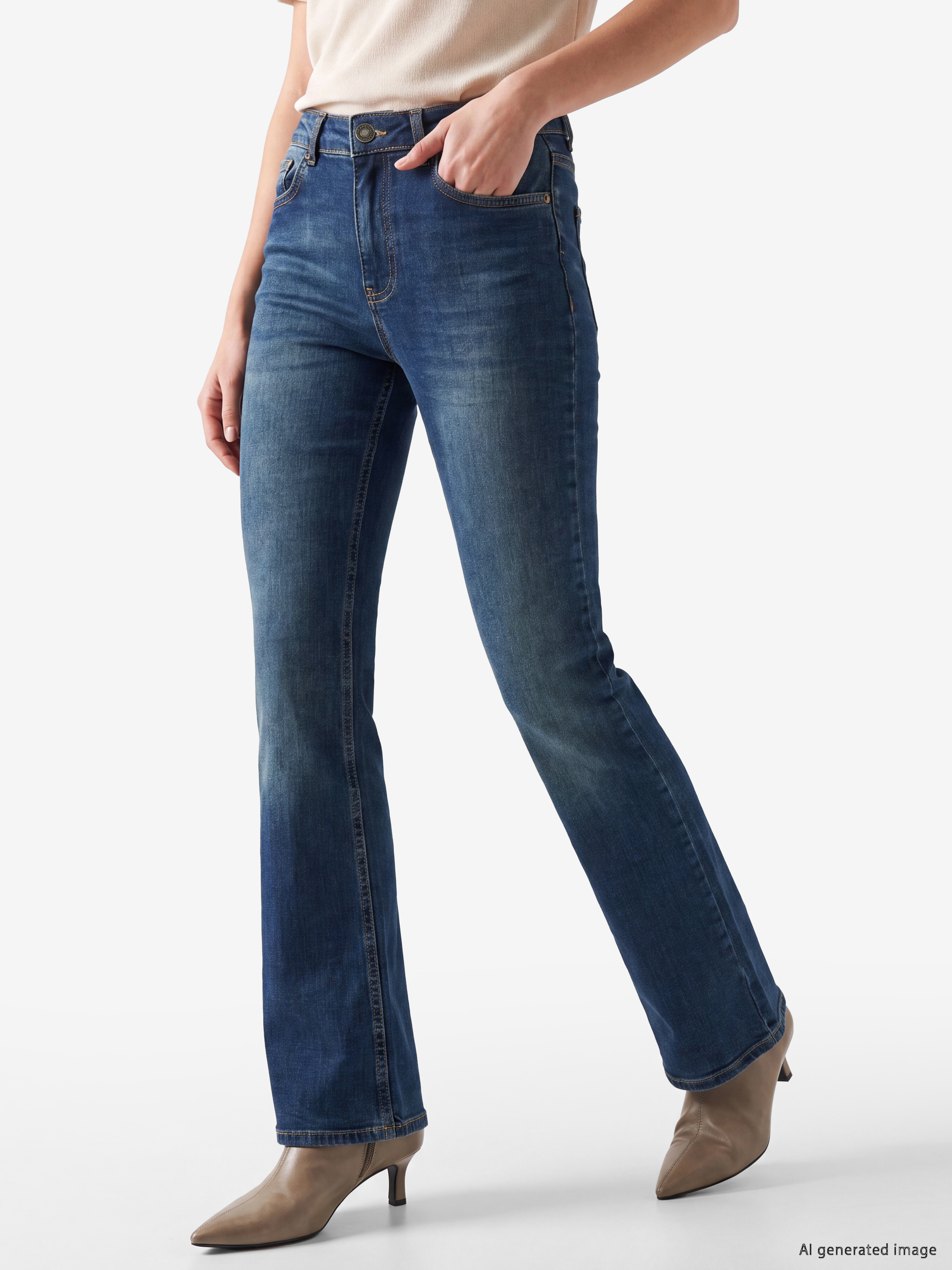 LCW Jeans Flare Kadın Jean Pantolon görsel 2