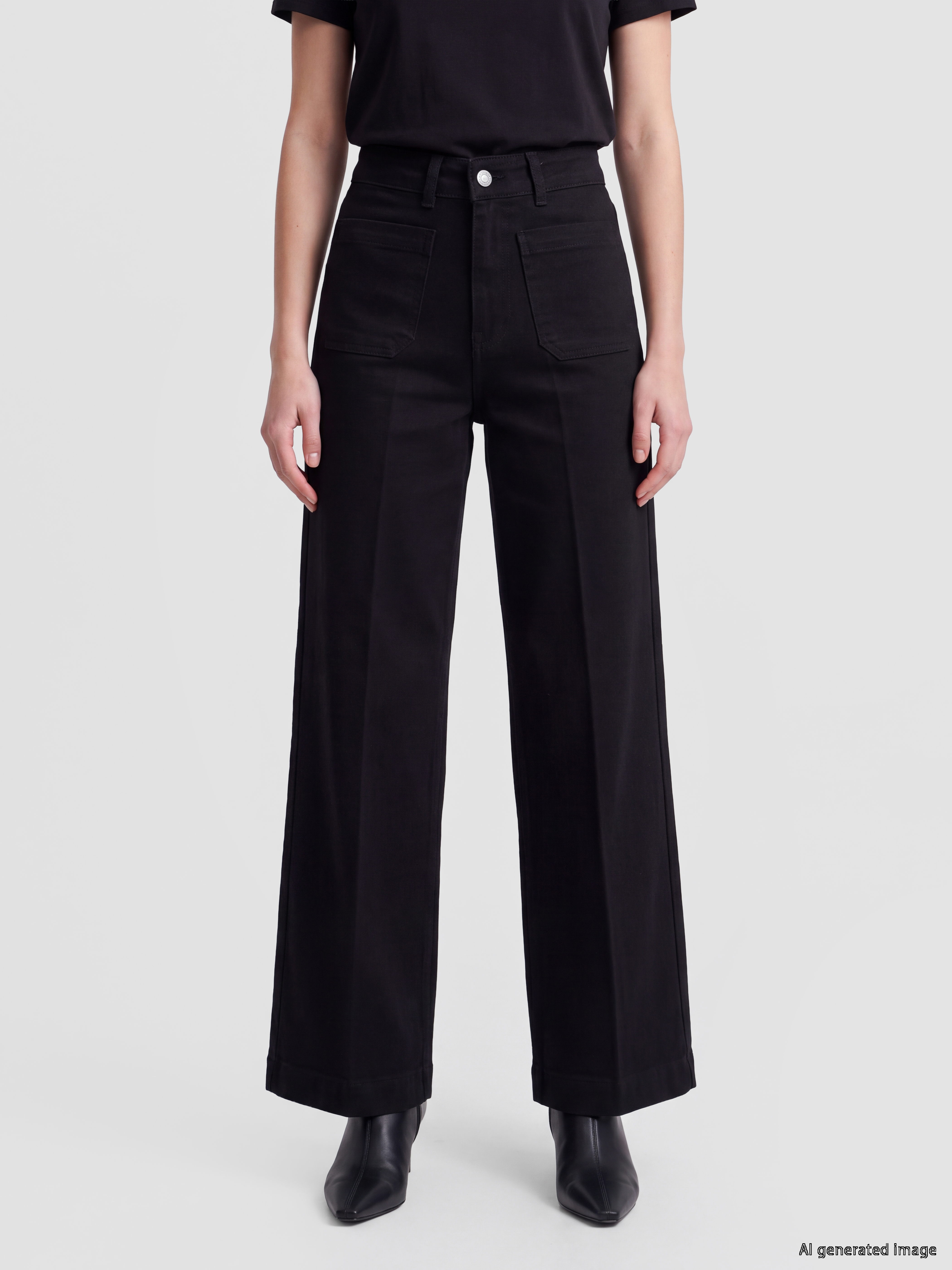 LCW Jeans Yüksek Bel Culotte Kadın Jean Pantolon görsel 2