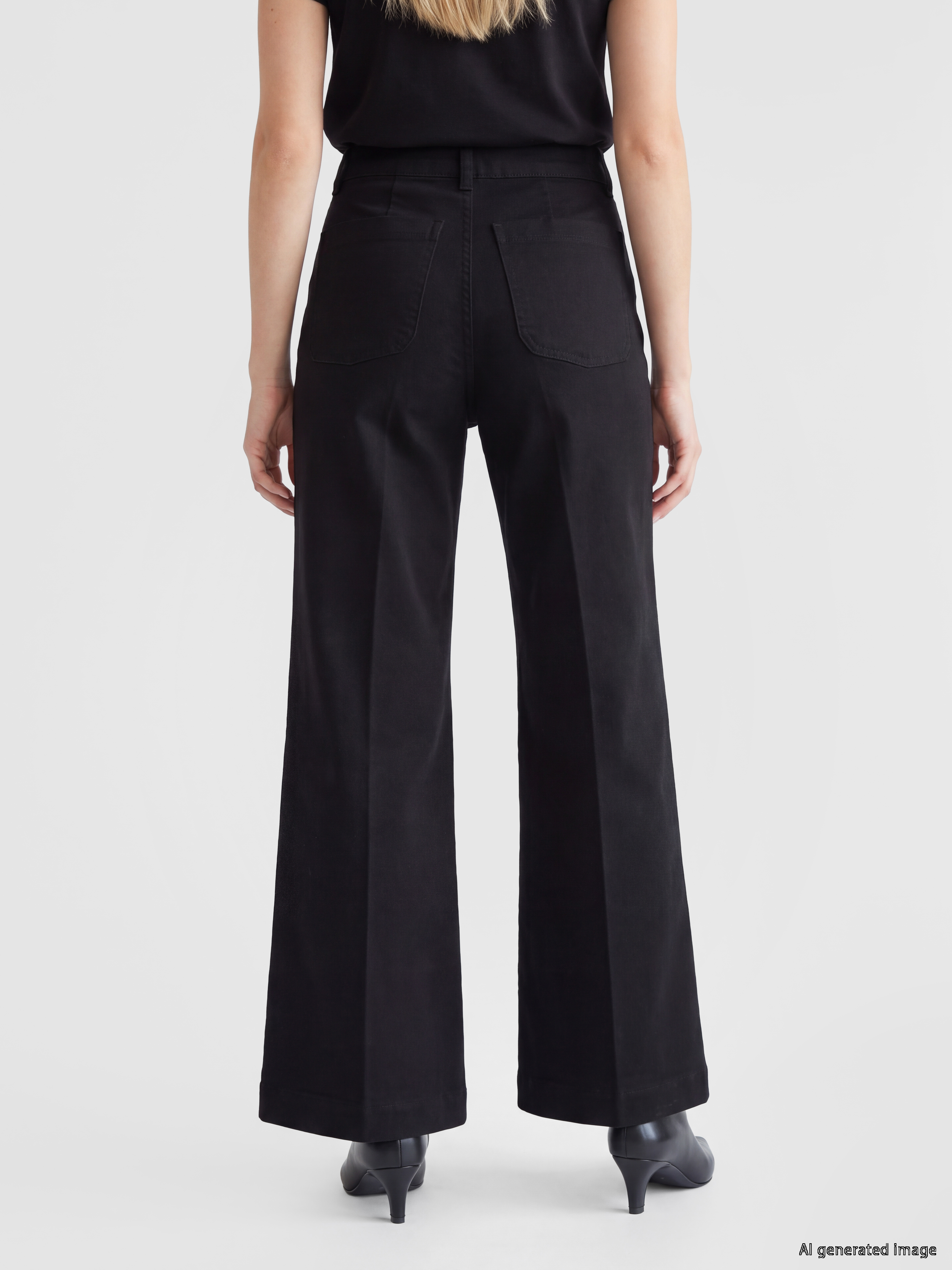 LCW Jeans Yüksek Bel Culotte Kadın Jean Pantolon görsel 4