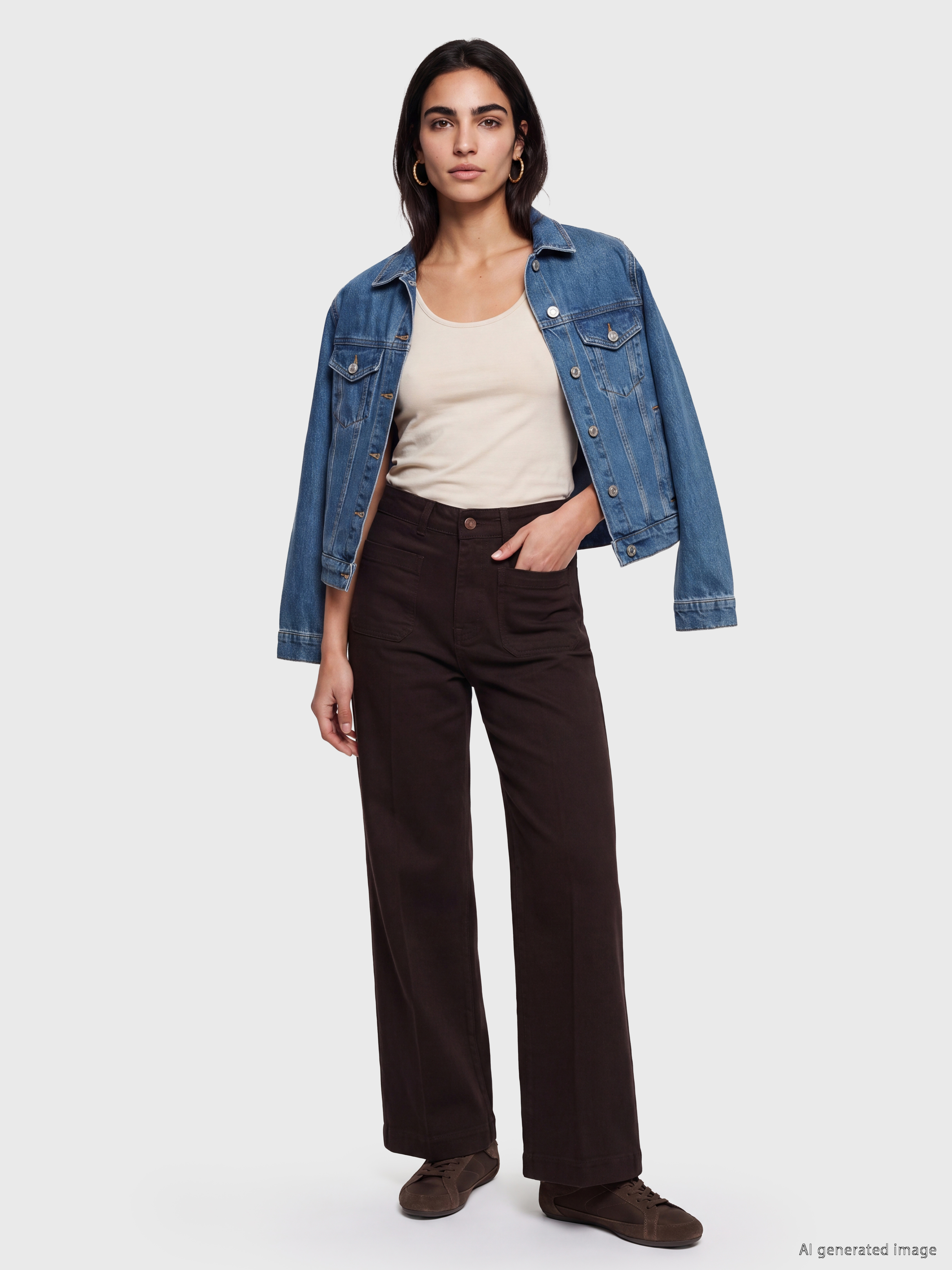 LCW Jeans Culotte Fit Kadın Jean Pantolon