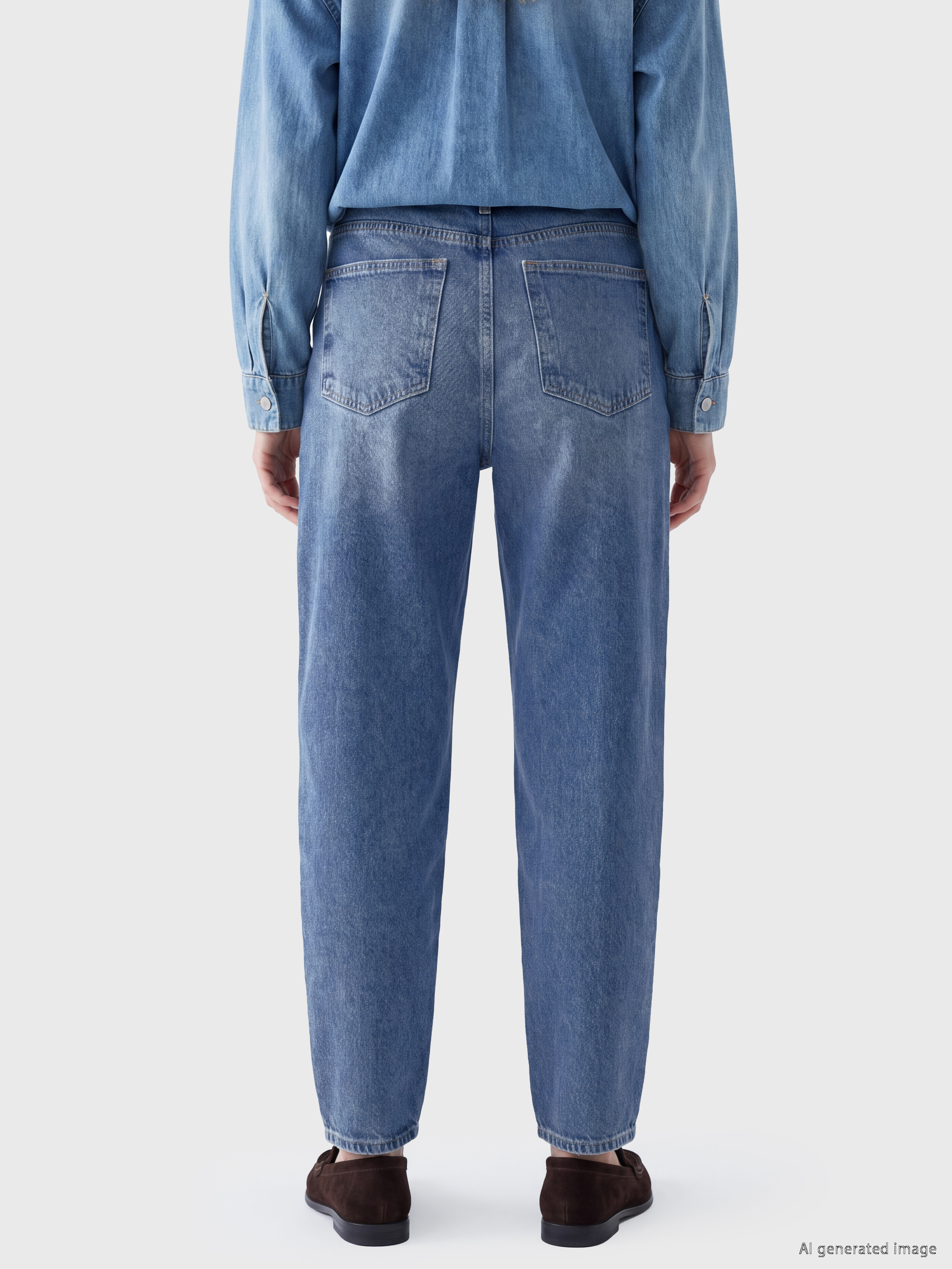 LCW Jeans Barrel Fit Kadın Jean Pantolon görsel 4