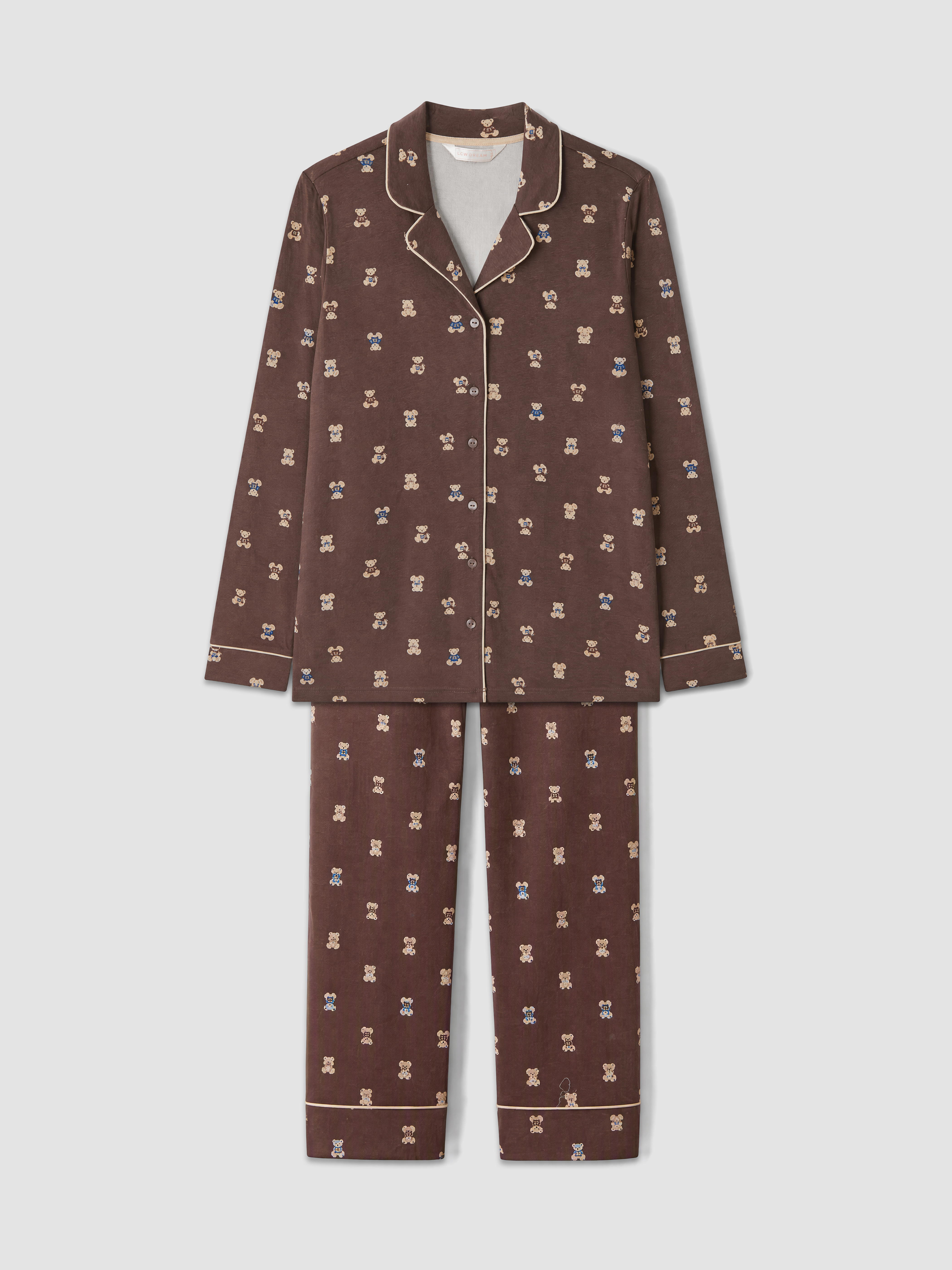 LCW DREAM Ayı Desenli Kadın Pijama Takım görsel 5