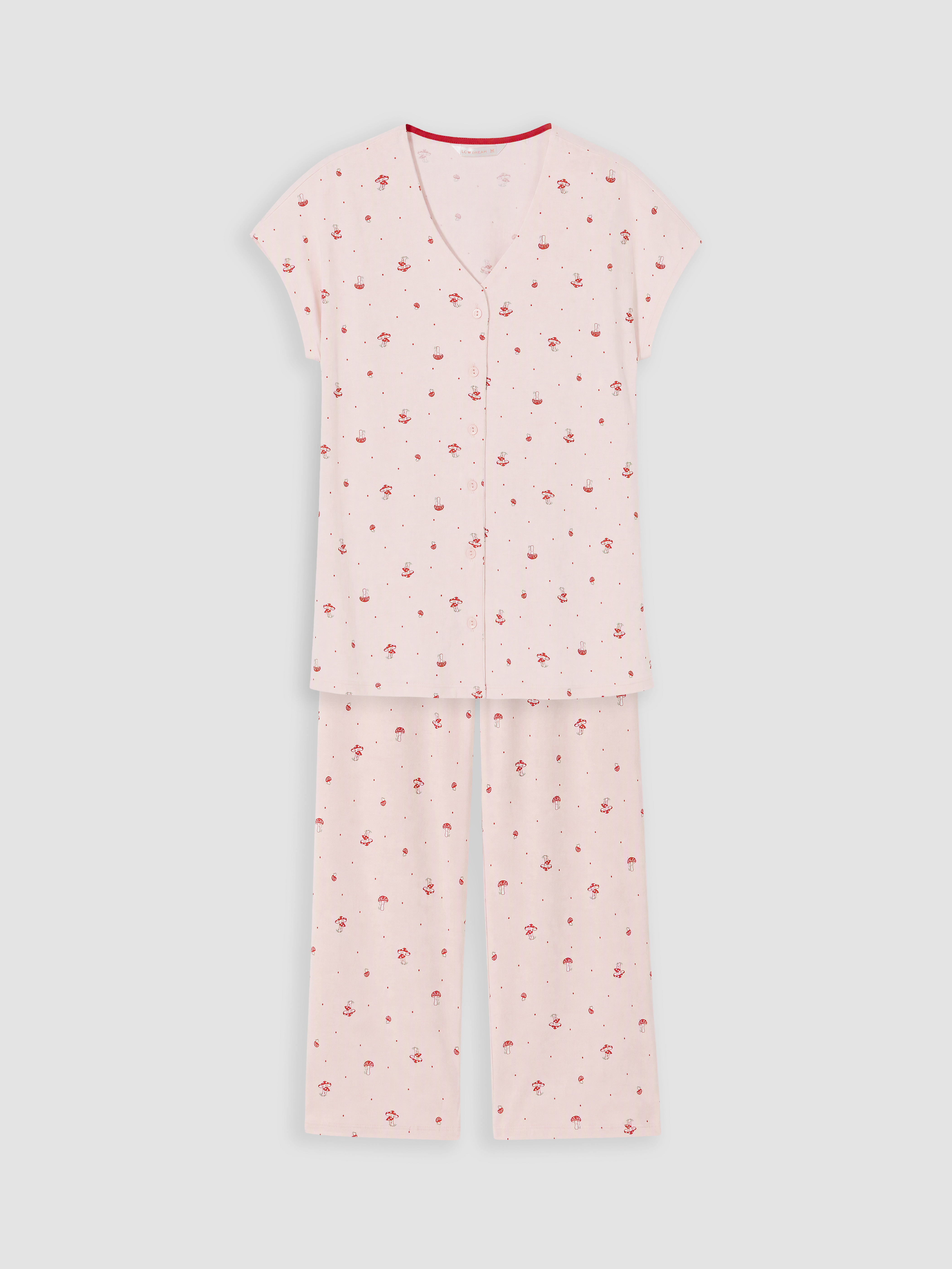 LCW DREAM V Yaka Desenli Hamile Pijama Takımı görsel 5