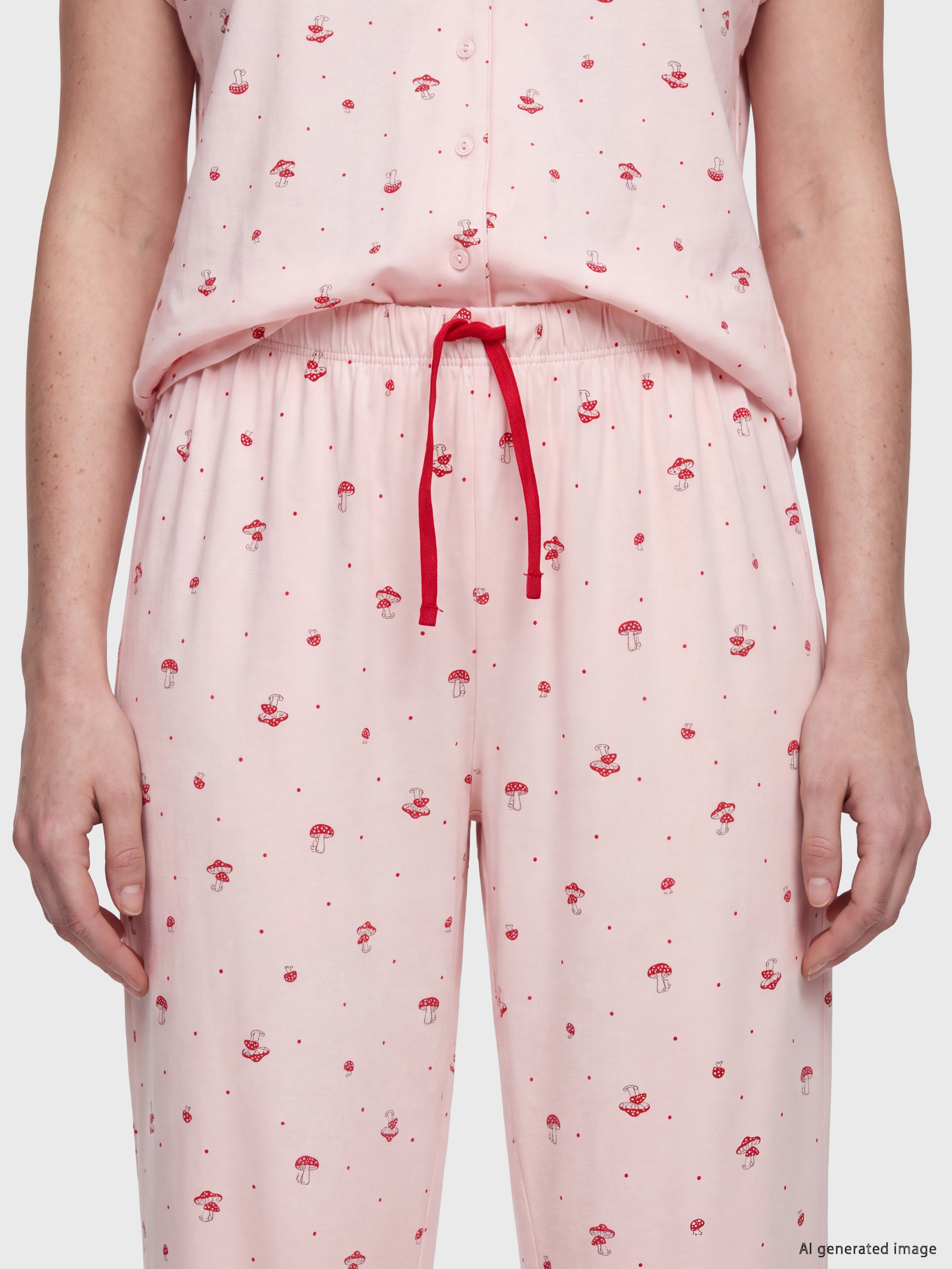 LCW DREAM V Yaka Desenli Hamile Pijama Takımı görsel 3