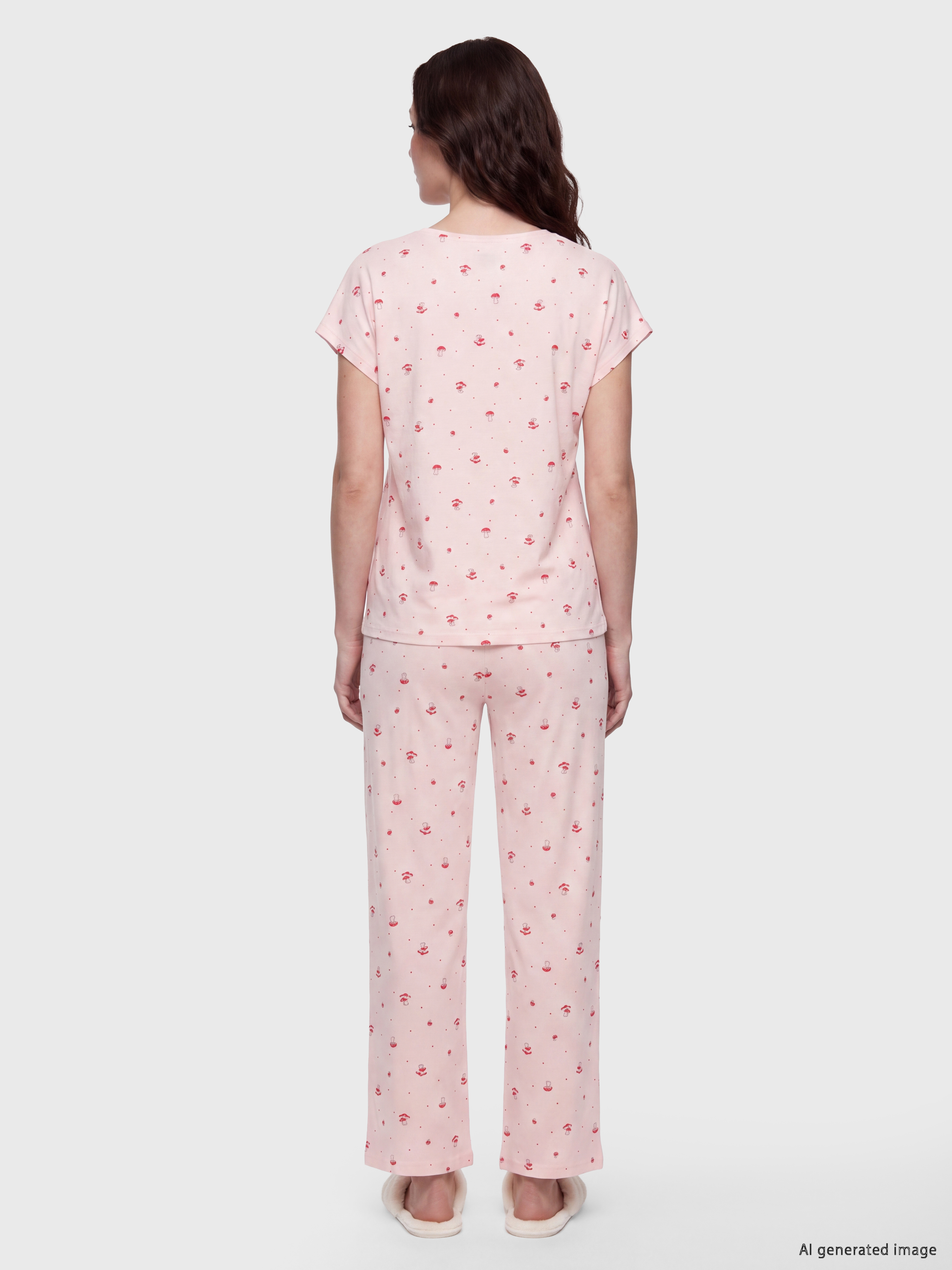 LCW DREAM V Yaka Desenli Hamile Pijama Takımı görsel 4