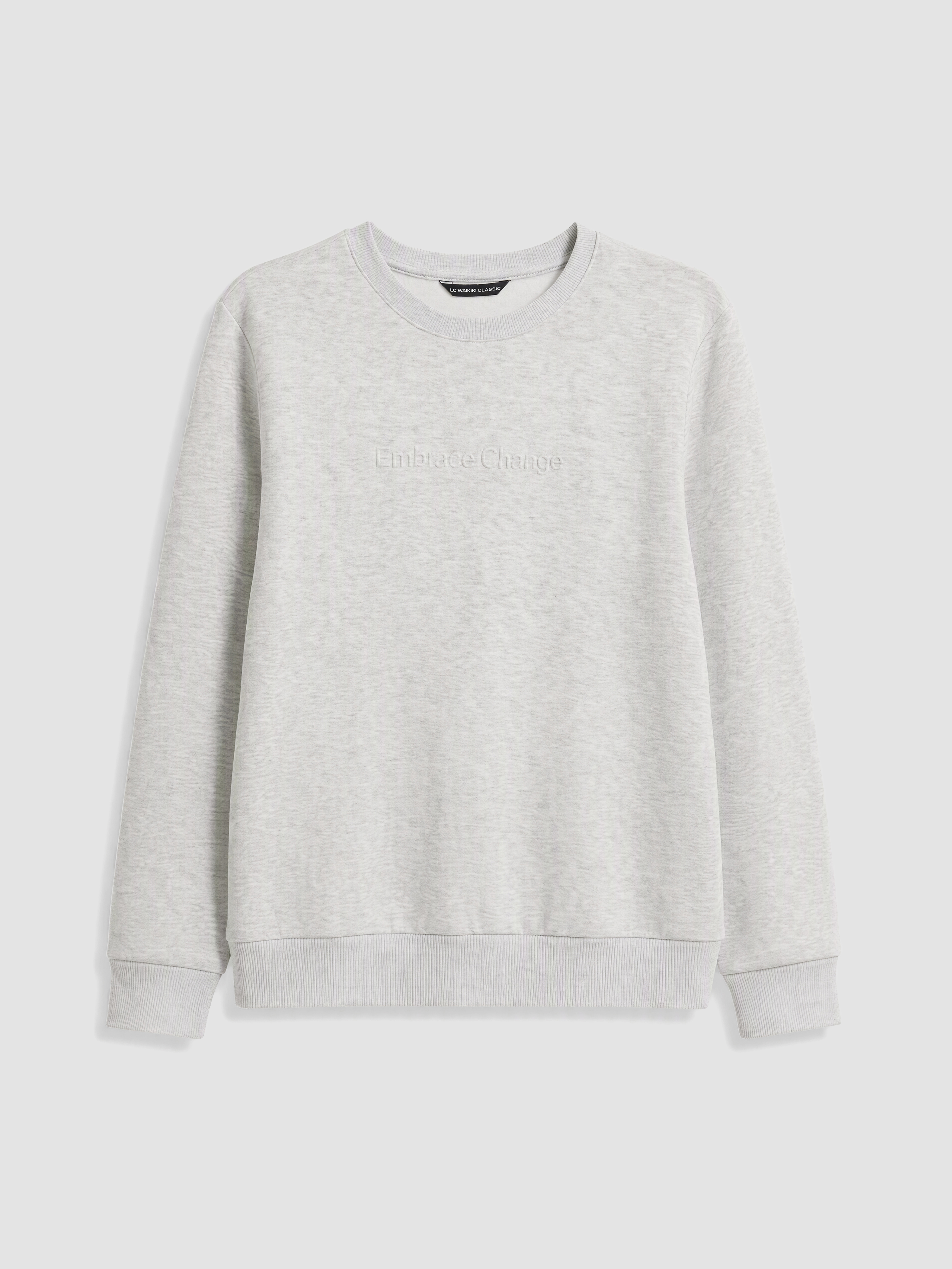 LCWAIKIKI Classic Bisiklet Yaka Erkek Kalın Sweatshirt