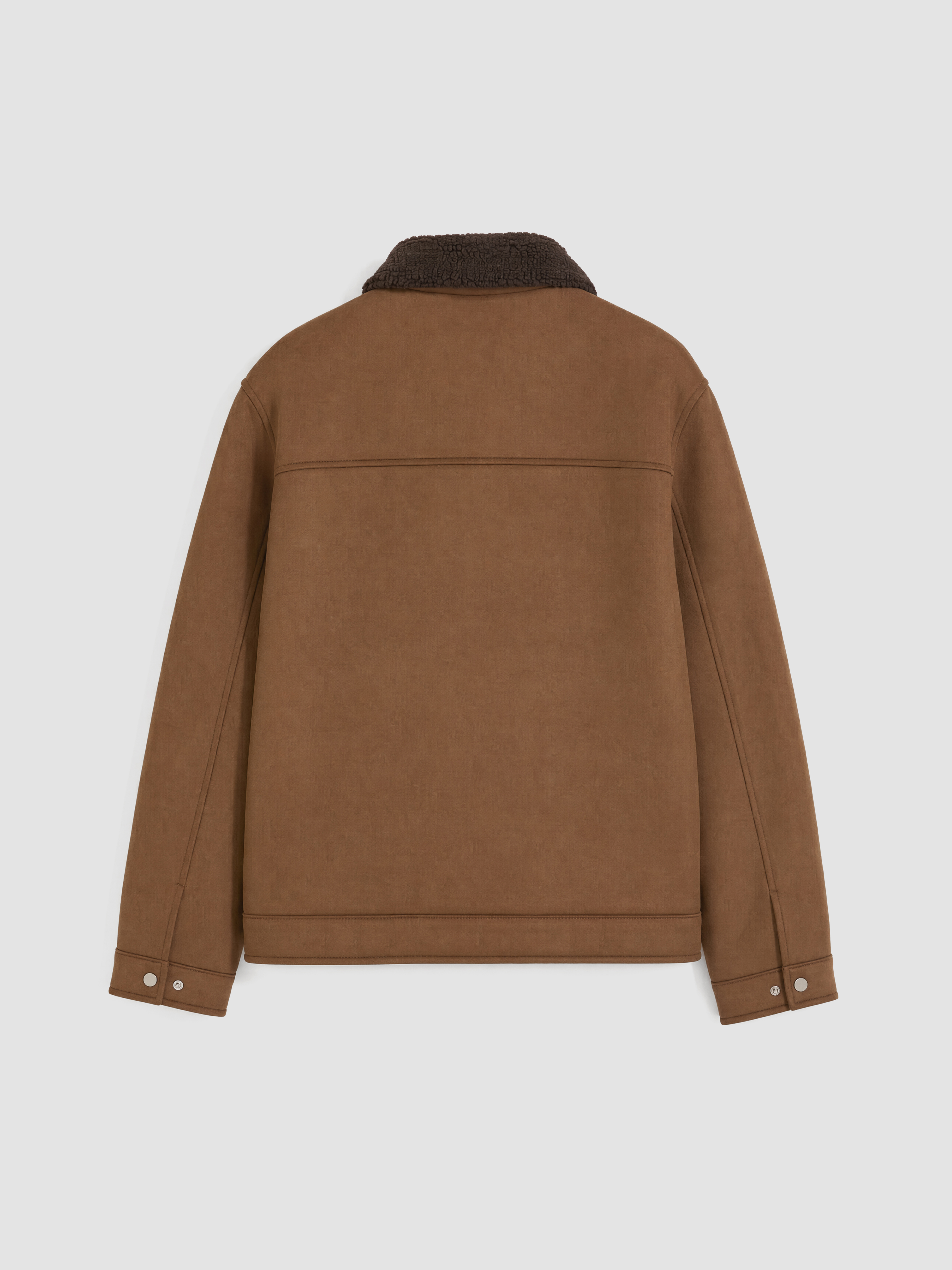LCW ECO Regular Fit Kürk Yaka Süet Erkek Mont görsel 4