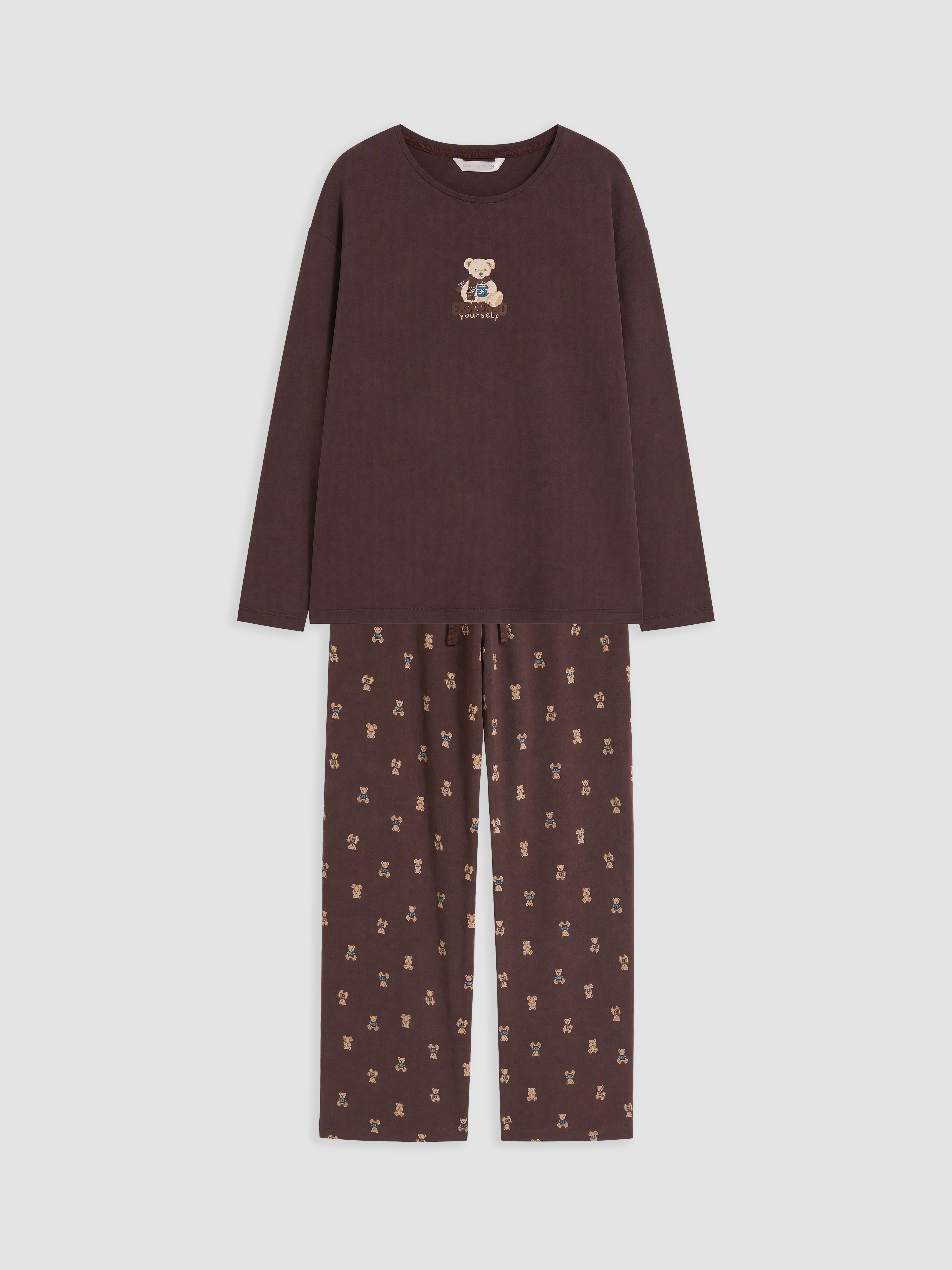 LCW DREAM Bisiklet Yaka Baskılı Kadın Pijama Takım
