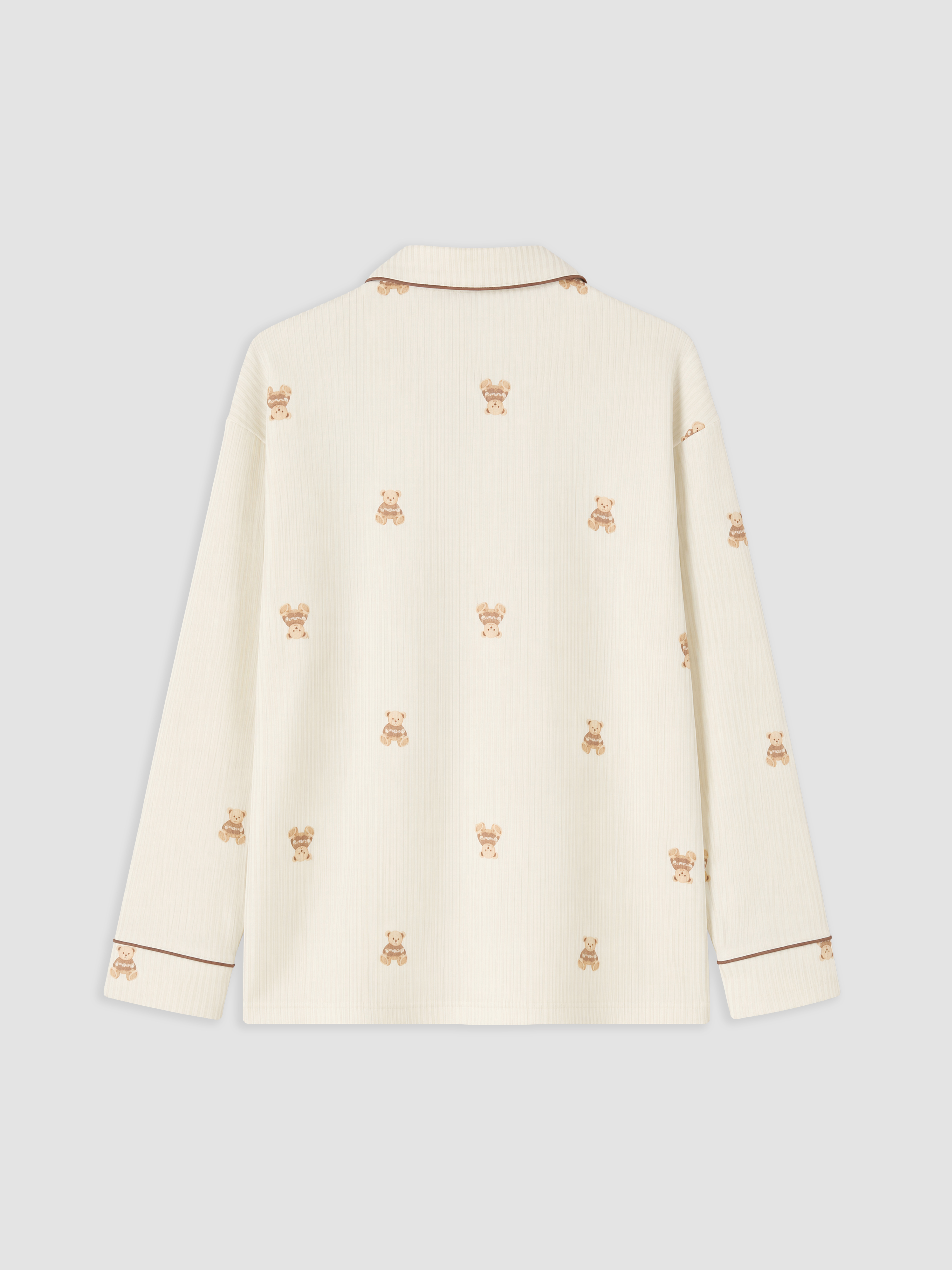 LCW DREAM Gömlek Yaka Desenli Kadın Pijama Takım görsel 7