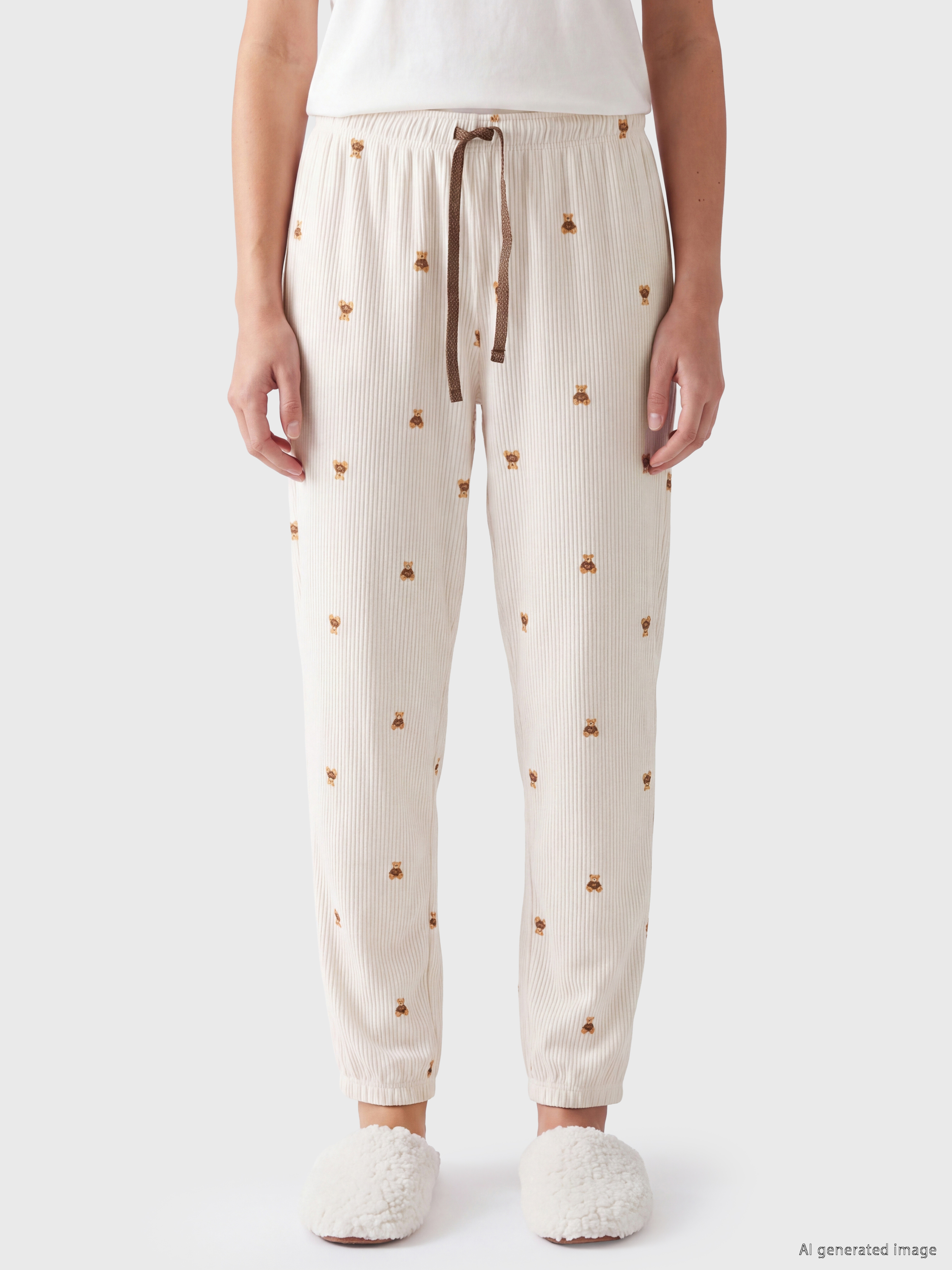 LCW DREAM Beli Lastikli Desenli Kadın Jogger Pijama Altı görsel 2