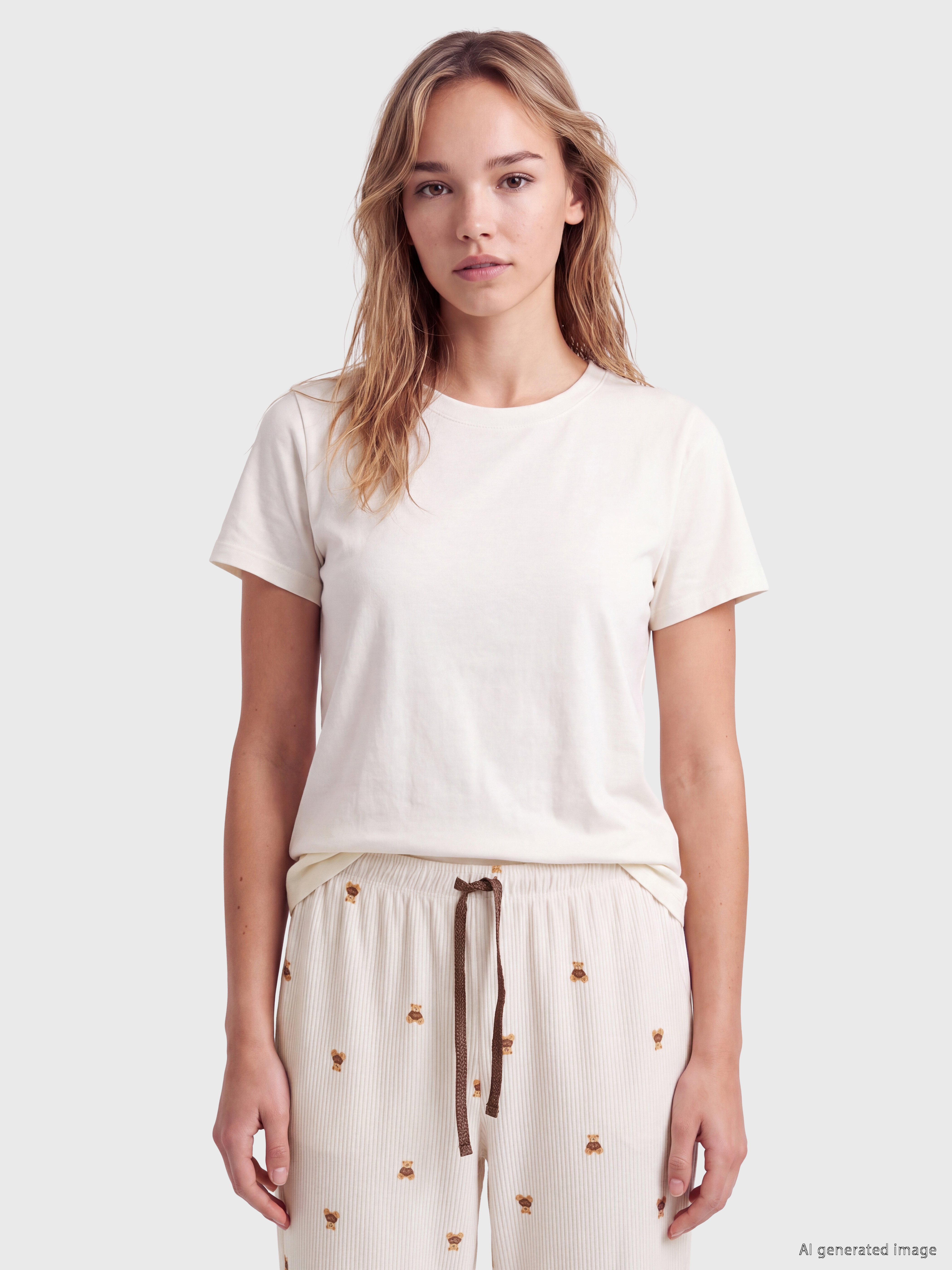 LCW DREAM Beli Lastikli Desenli Kadın Jogger Pijama Altı görsel 3