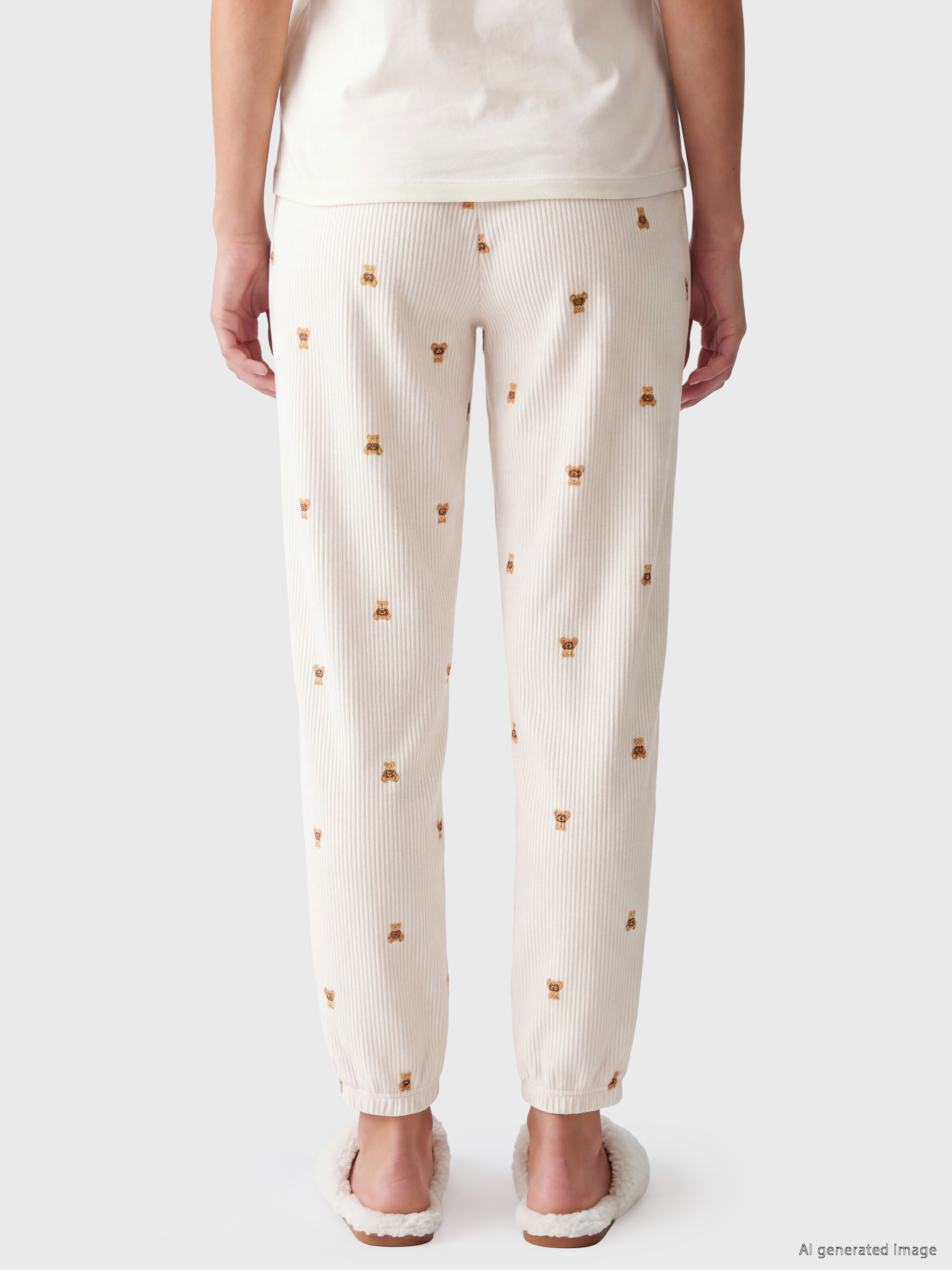 LCW DREAM Beli Lastikli Desenli Kadın Jogger Pijama Altı görsel 4