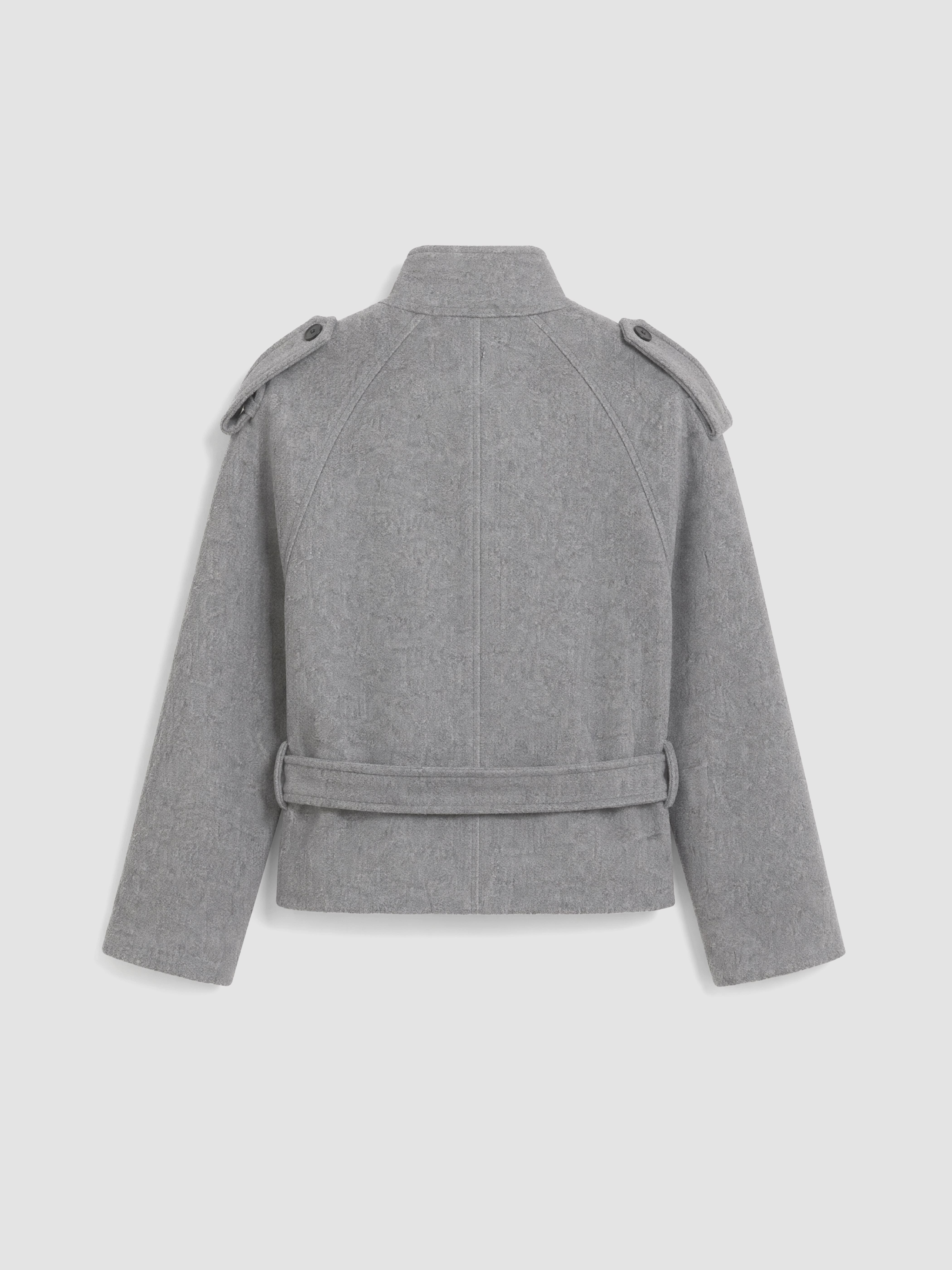 LCW Modest Kuşaklı Oversize Kadın Kaşe Kaban görsel 6