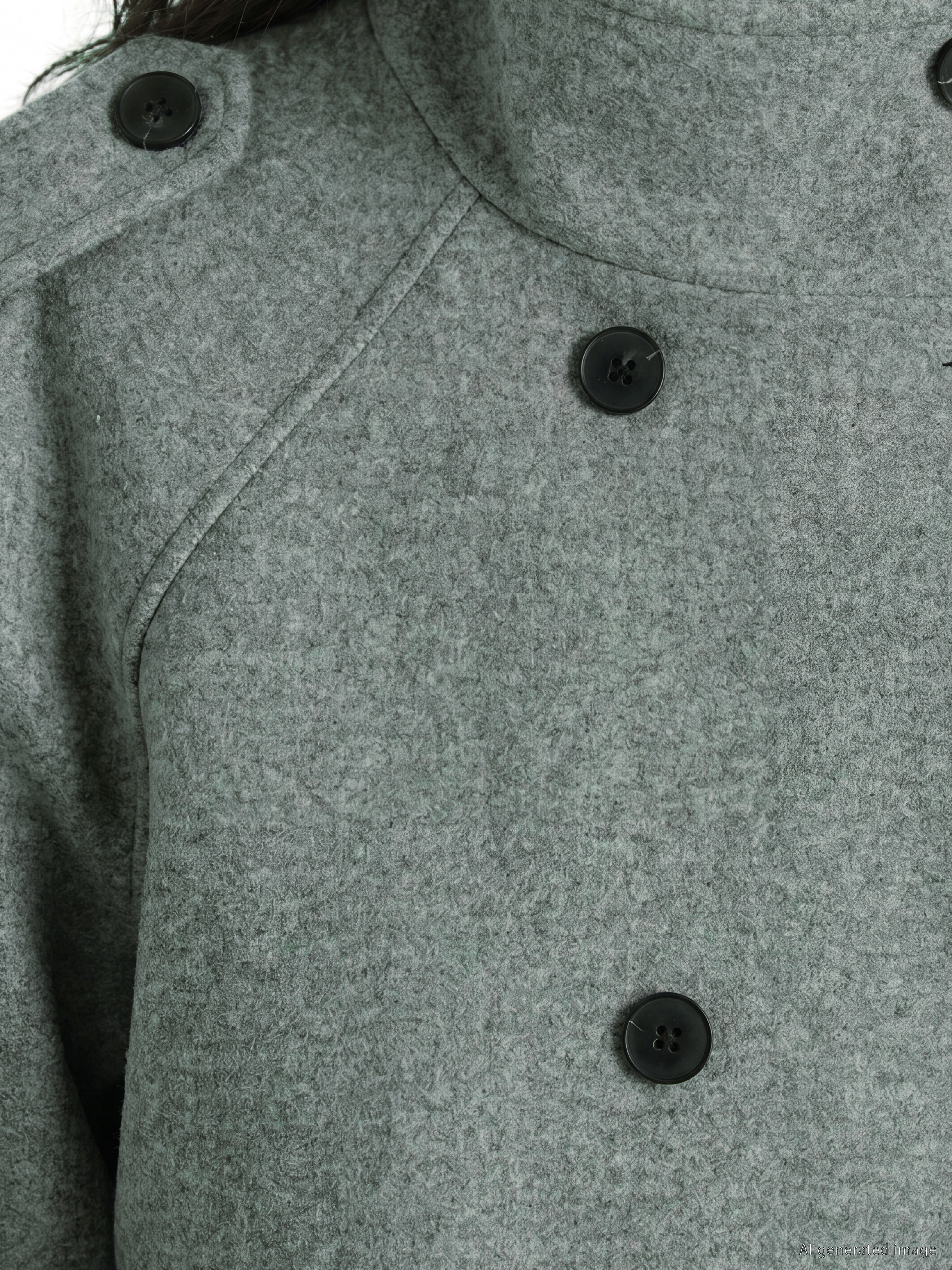 LCW Modest Kuşaklı Oversize Kadın Kaşe Kaban görsel 3