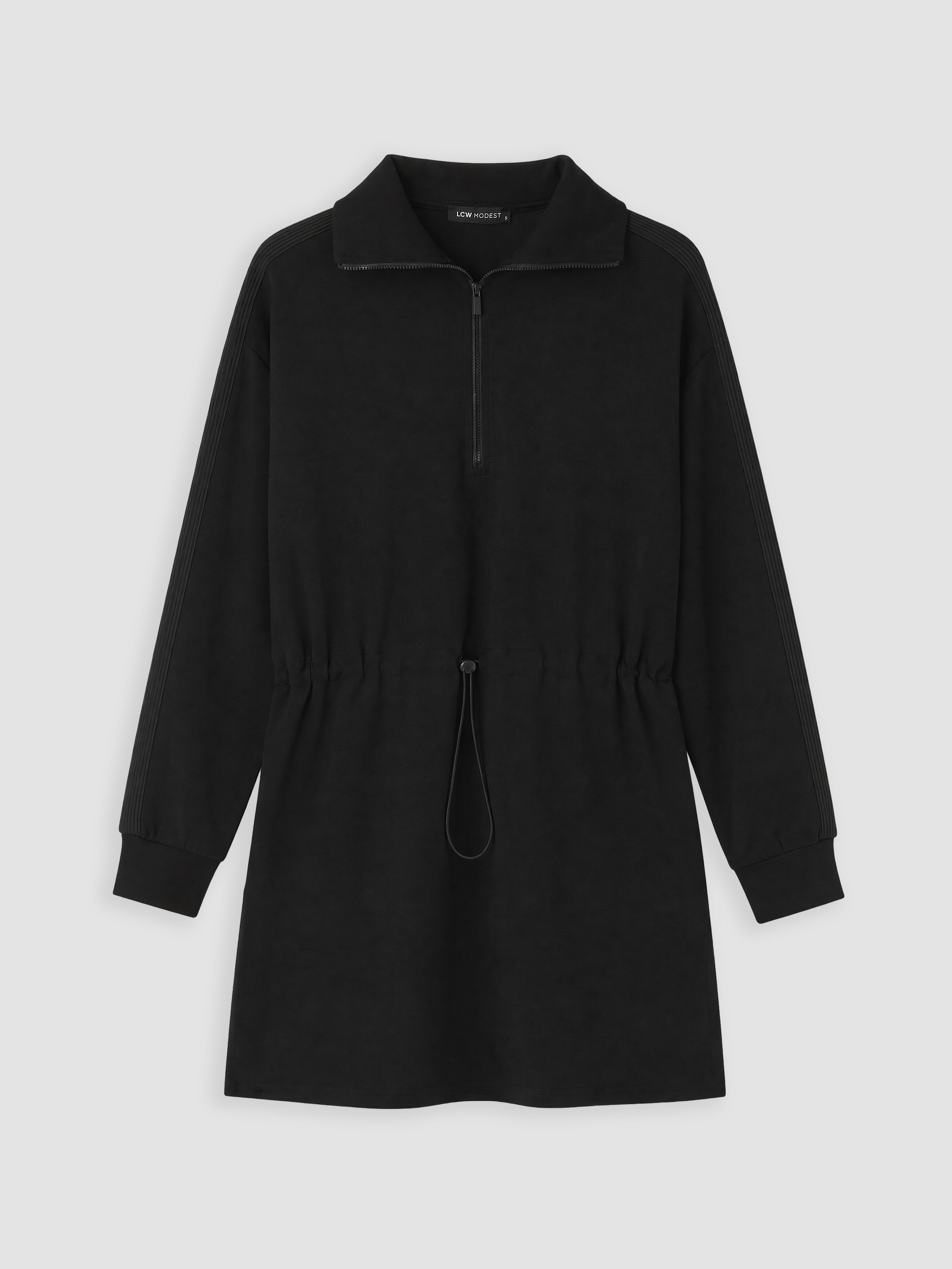LCW Modest Fermuarlı Dik Yaka Kadın Sweatshirt Tunik görsel 5