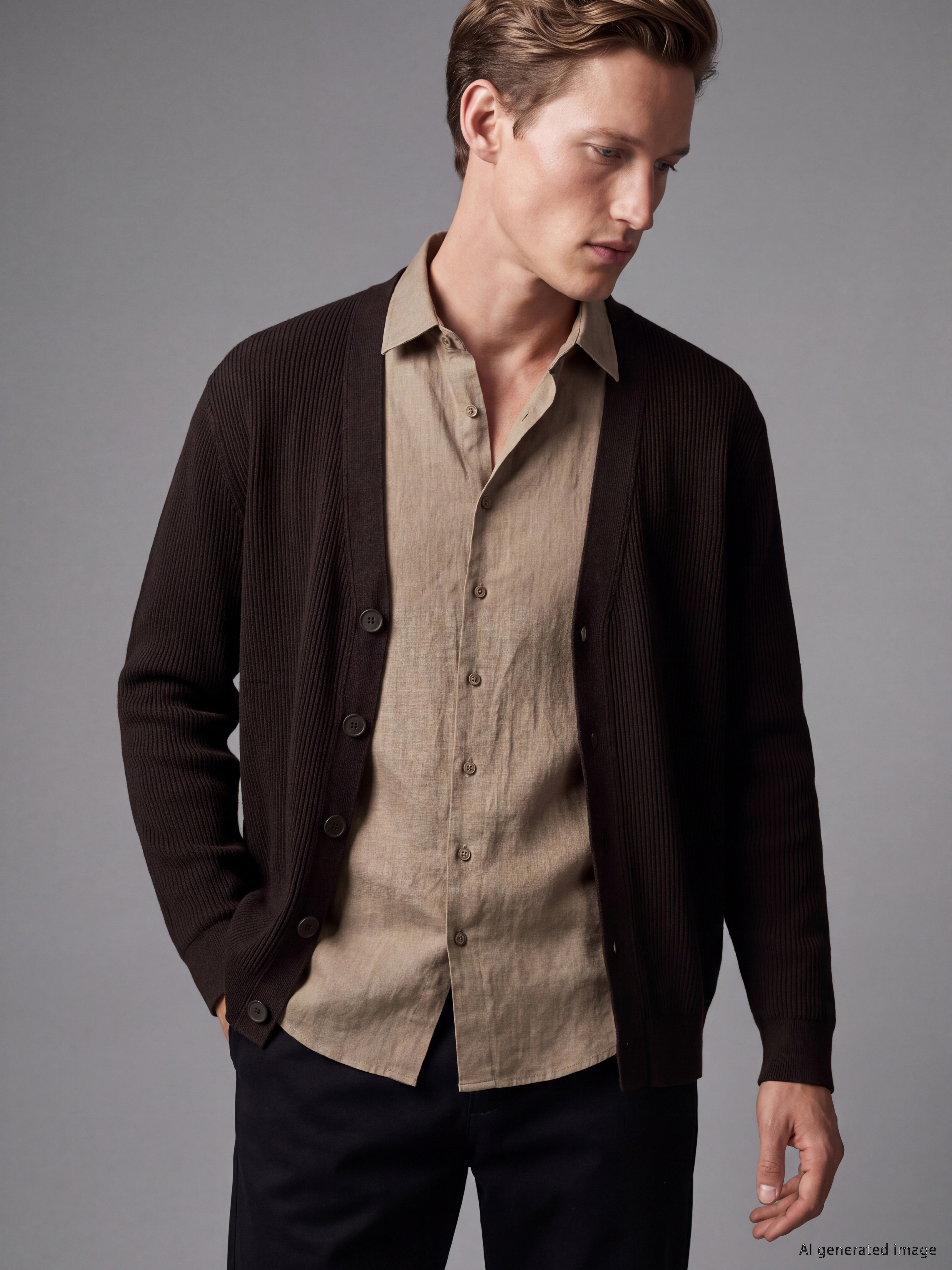 SOUTHBLUE Regular Fit V Yaka Erkek Triko Hırka
