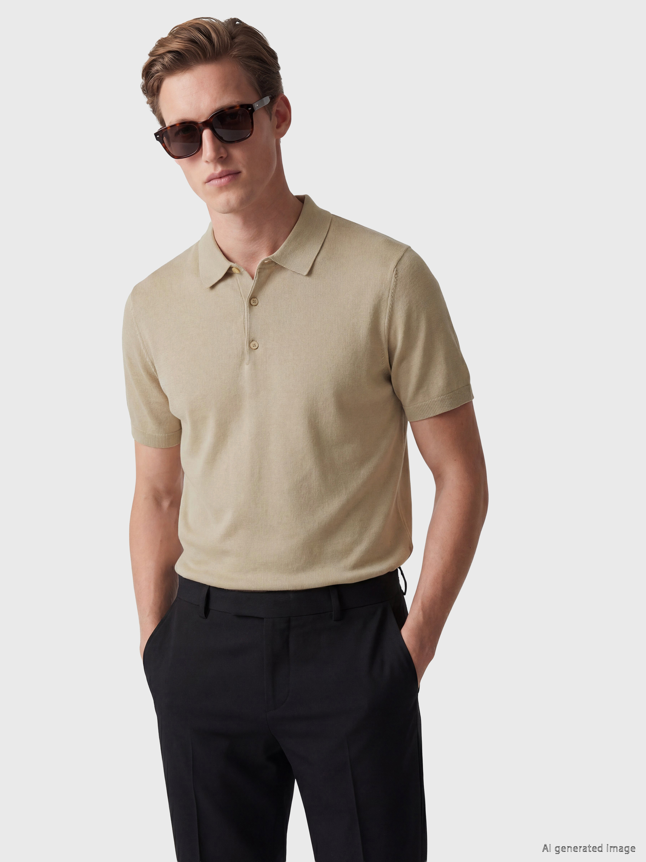 SOUTHBLUE Polo Yaka Kısa Kollu Erkek Triko Kazak