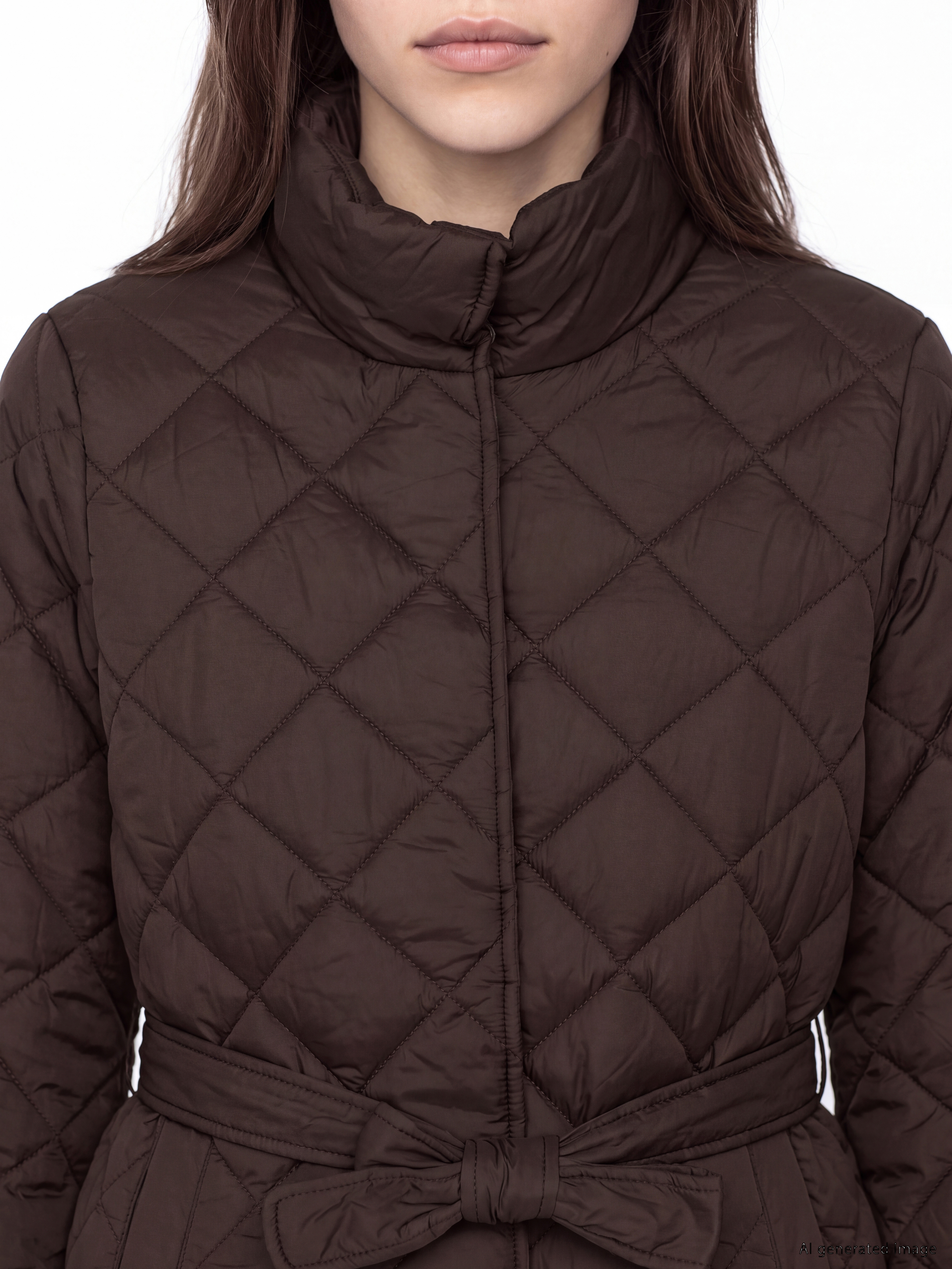 LCW Modest Kuşaklı Kapitoneli Kadın Şişme Mont görsel 3