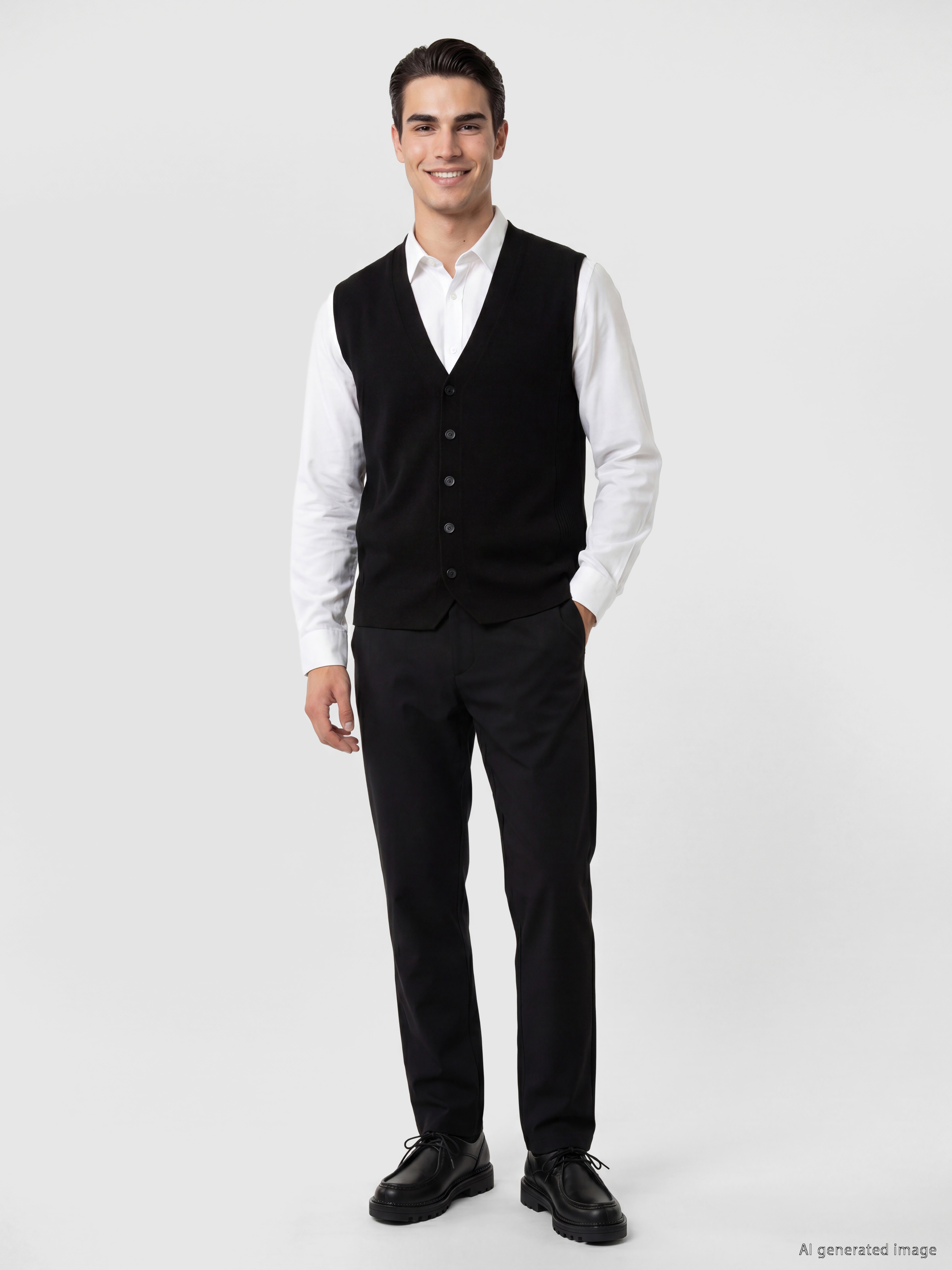 LCWAIKIKI Classic Regular Fit V Yaka Erkek Triko Yelek görsel 2