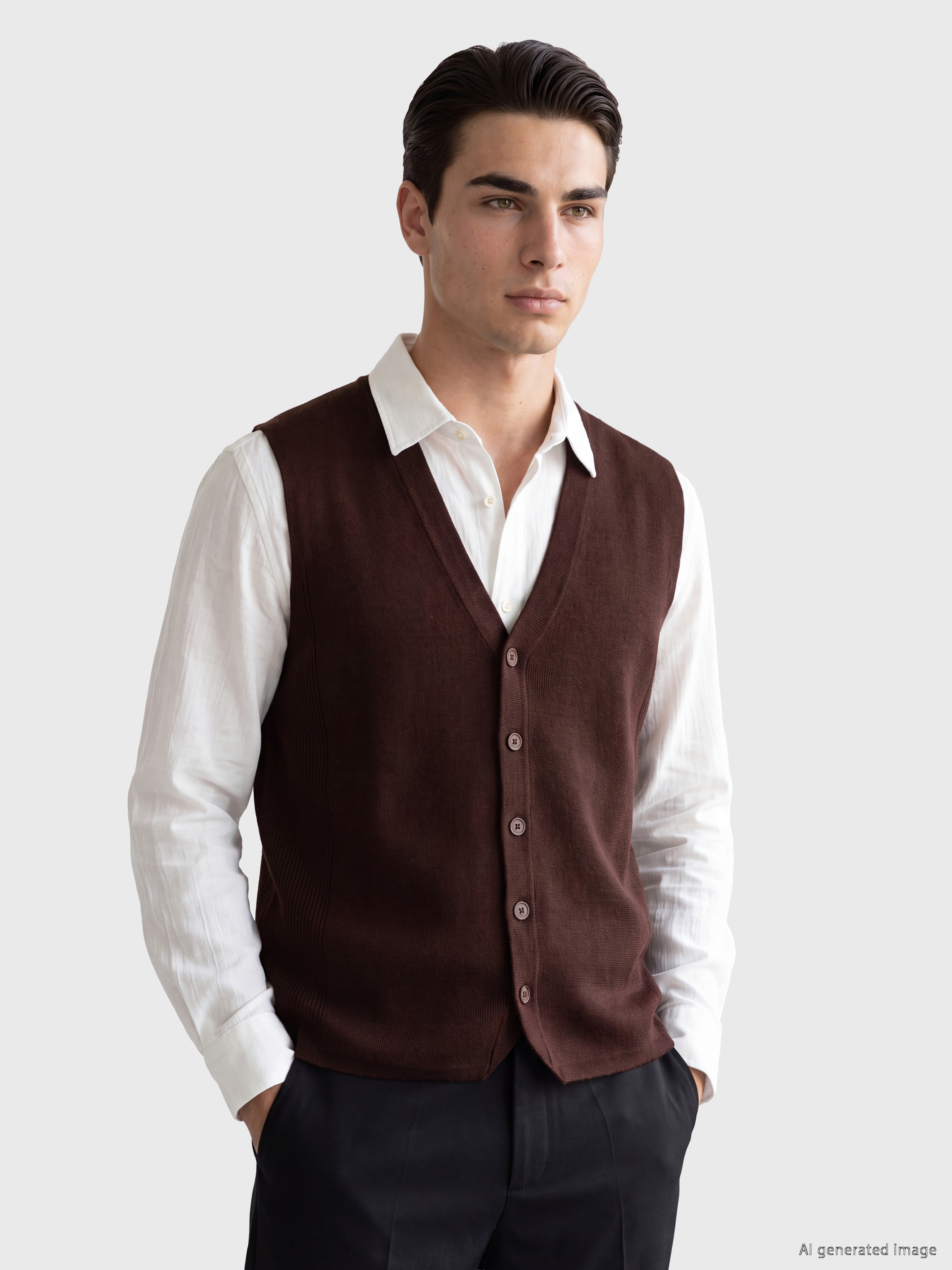 LCWAIKIKI Classic Regular Fit V Yaka Erkek Triko Yelek