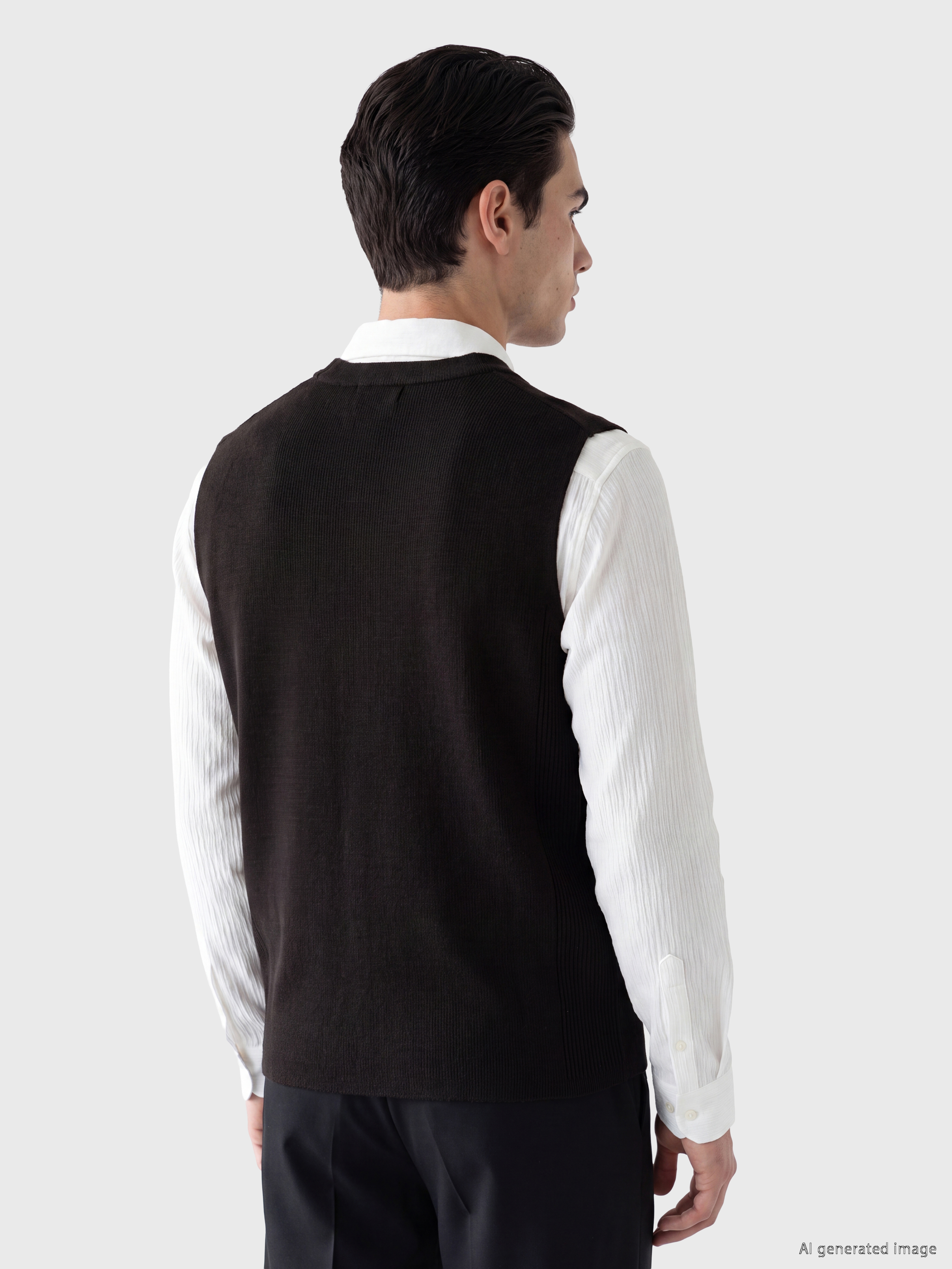 LCWAIKIKI Classic Regular Fit V Yaka Erkek Triko Yelek görsel 3