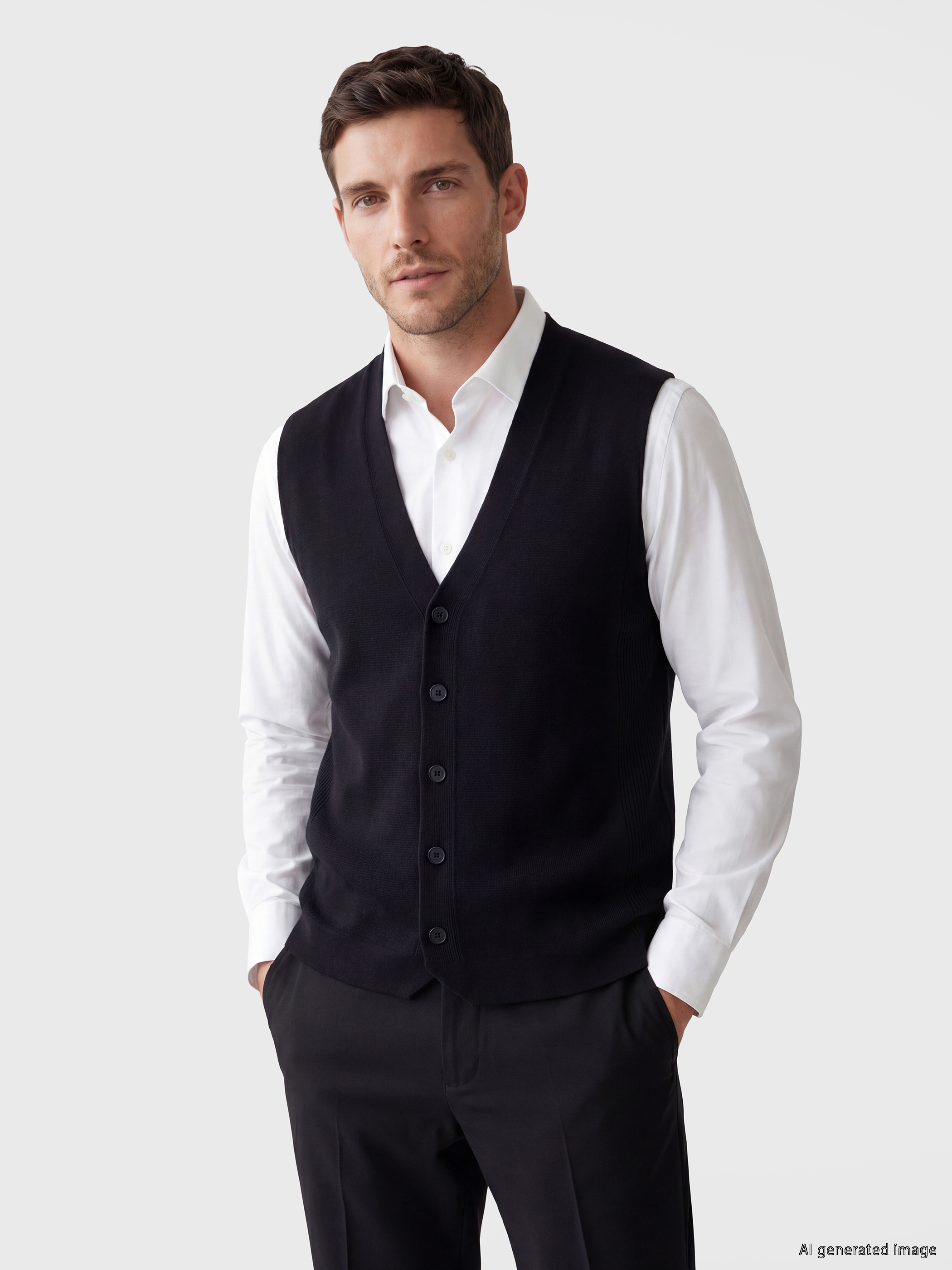 LCWAIKIKI Classic Regular Fit V Yaka Erkek Triko Yelek