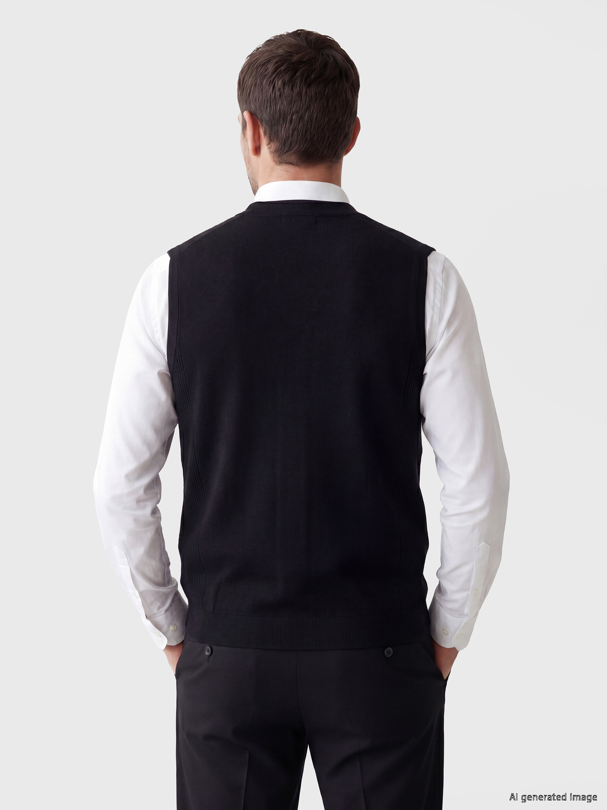 LCWAIKIKI Classic Regular Fit V Yaka Erkek Triko Yelek görsel 3