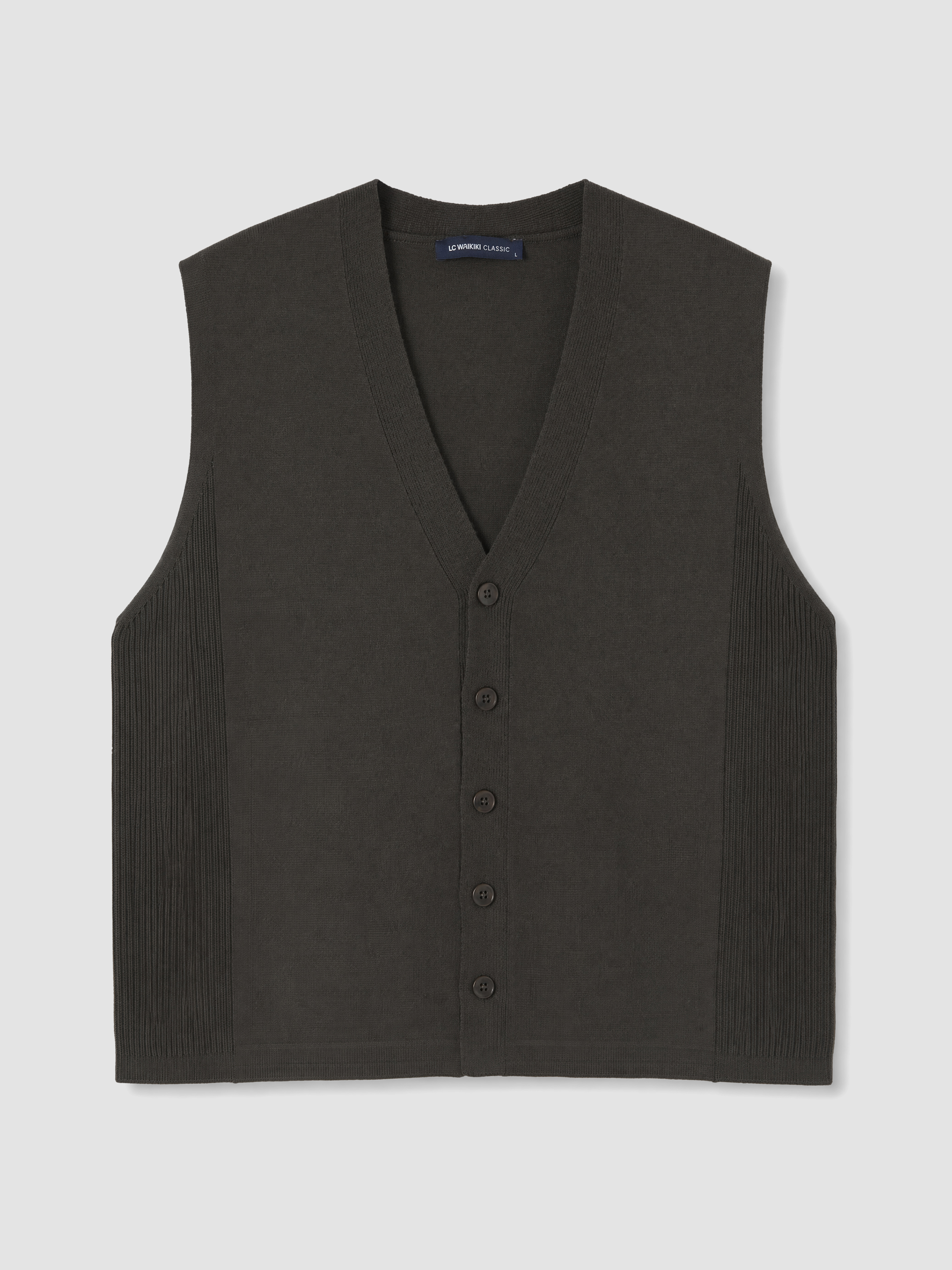 LCWAIKIKI Classic Regular Fit V Yaka Erkek Triko Yelek görsel 4