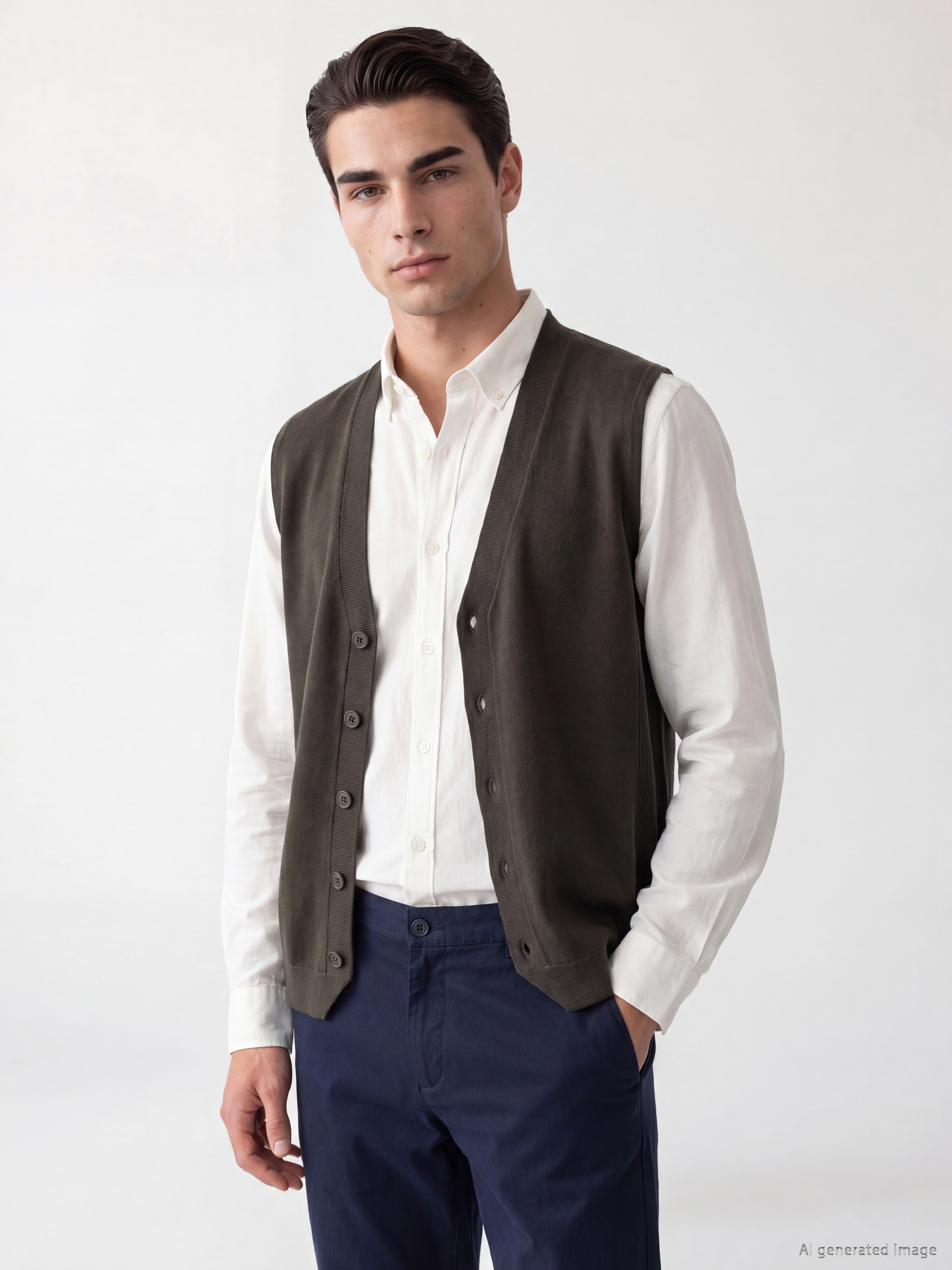 LCWAIKIKI Classic Regular Fit V Yaka Erkek Triko Yelek