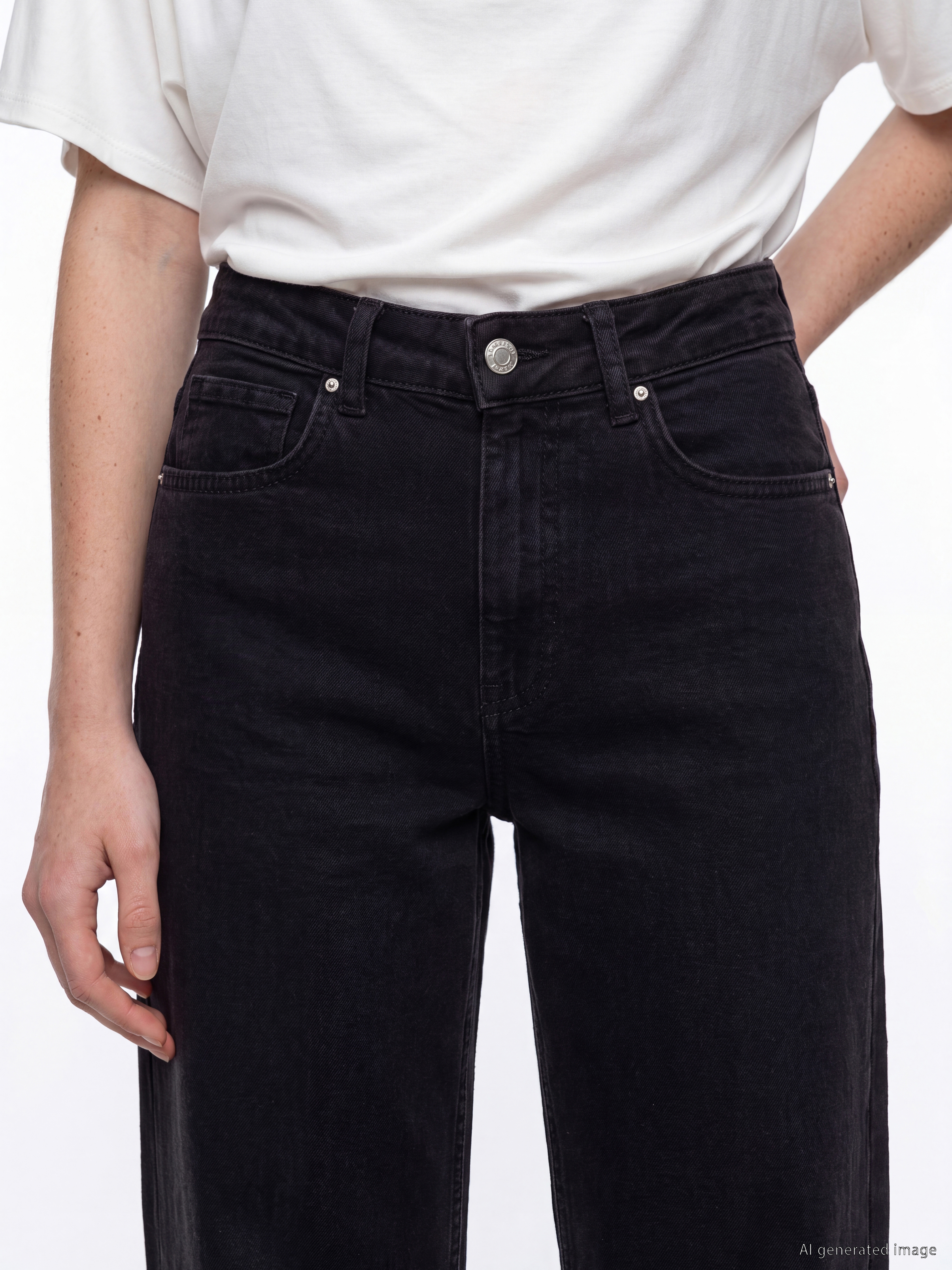 XSIDE Wideleg Kadın Jean Pantolon görsel 3