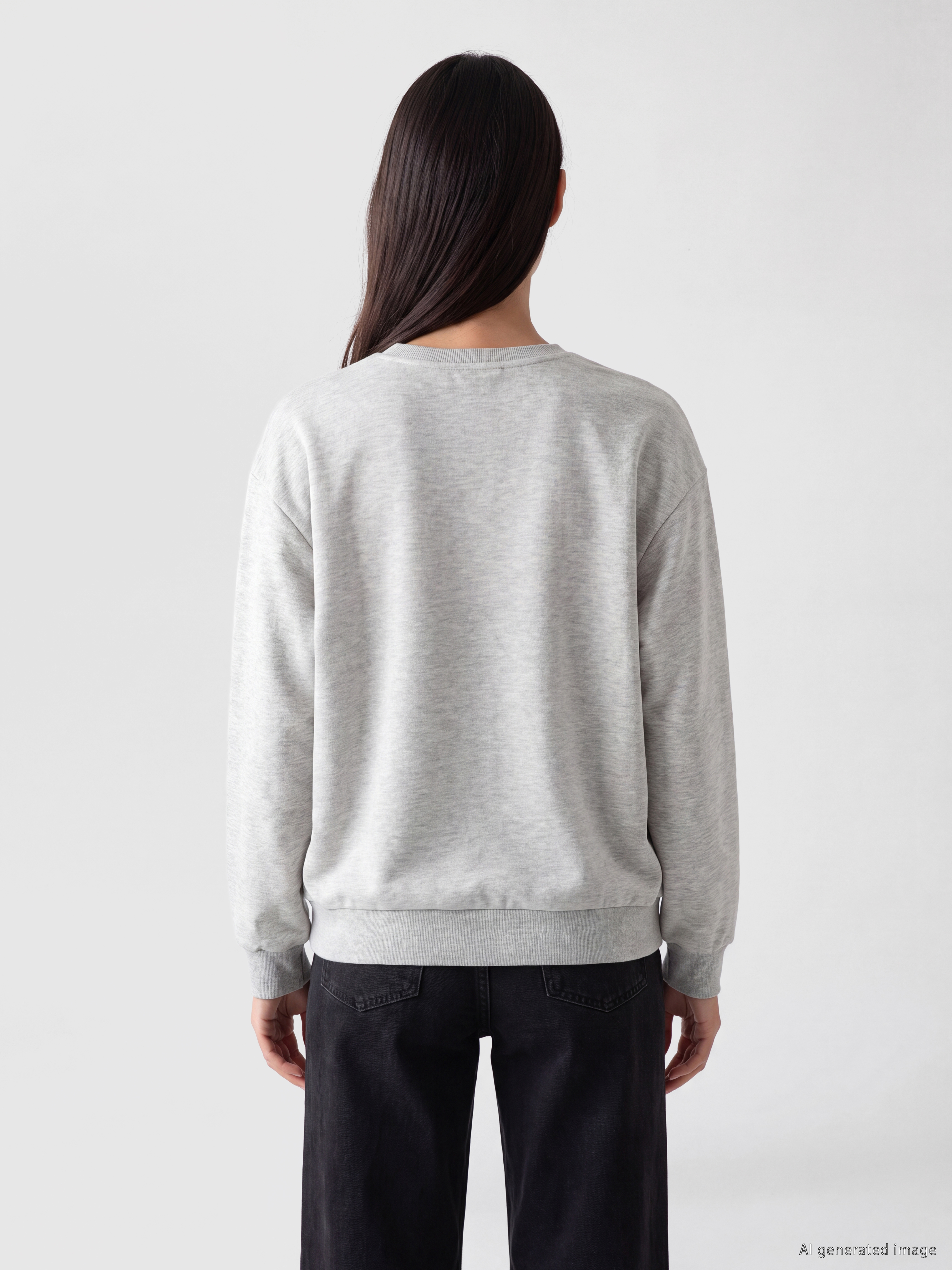 LC WAIKIKI California Baskılı Oversize Kadın Sweatshirt görsel 4