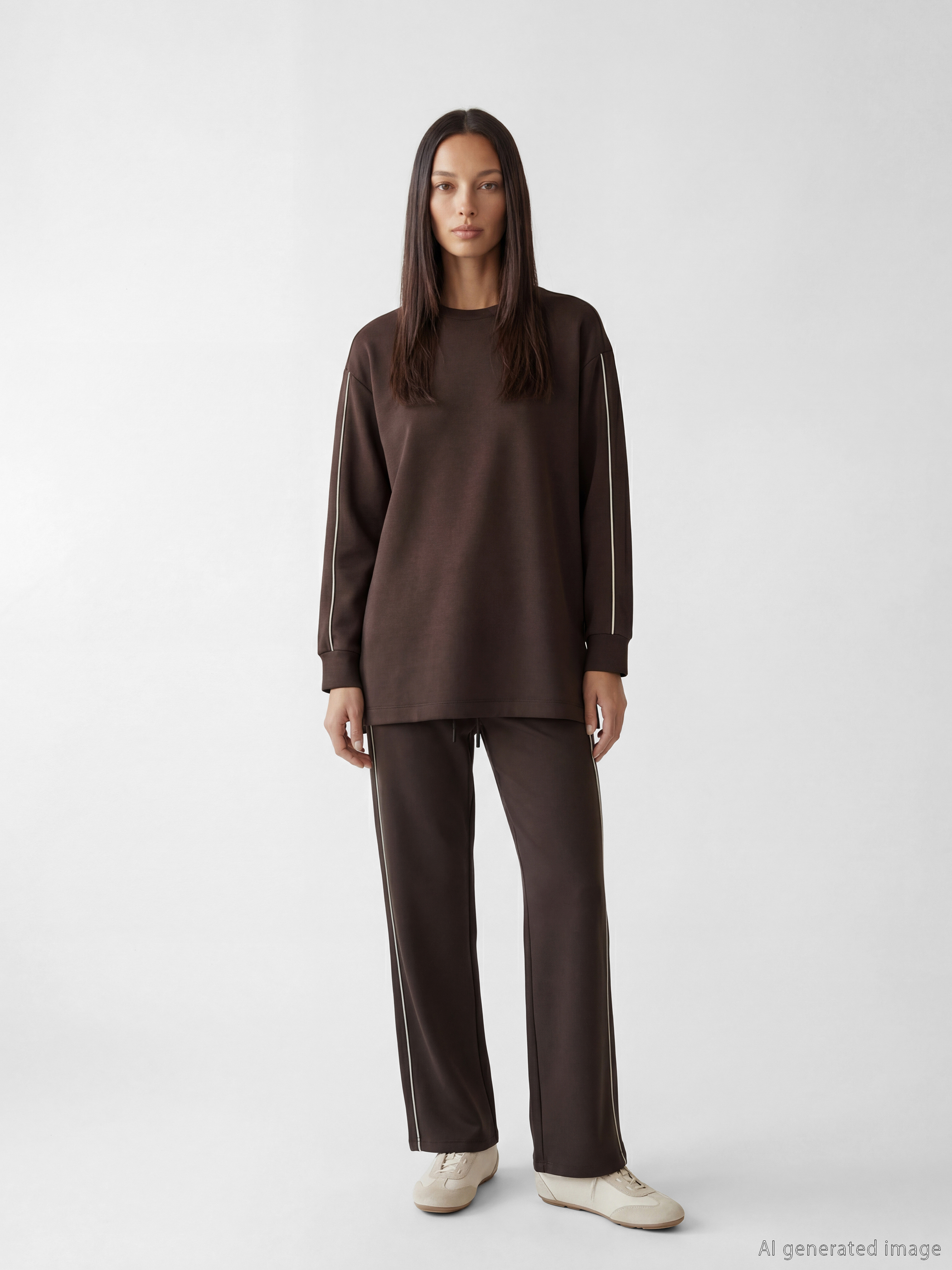 LCW EVERYDAY Soft Touch Oversize Kadın Sweatshirt görsel 2