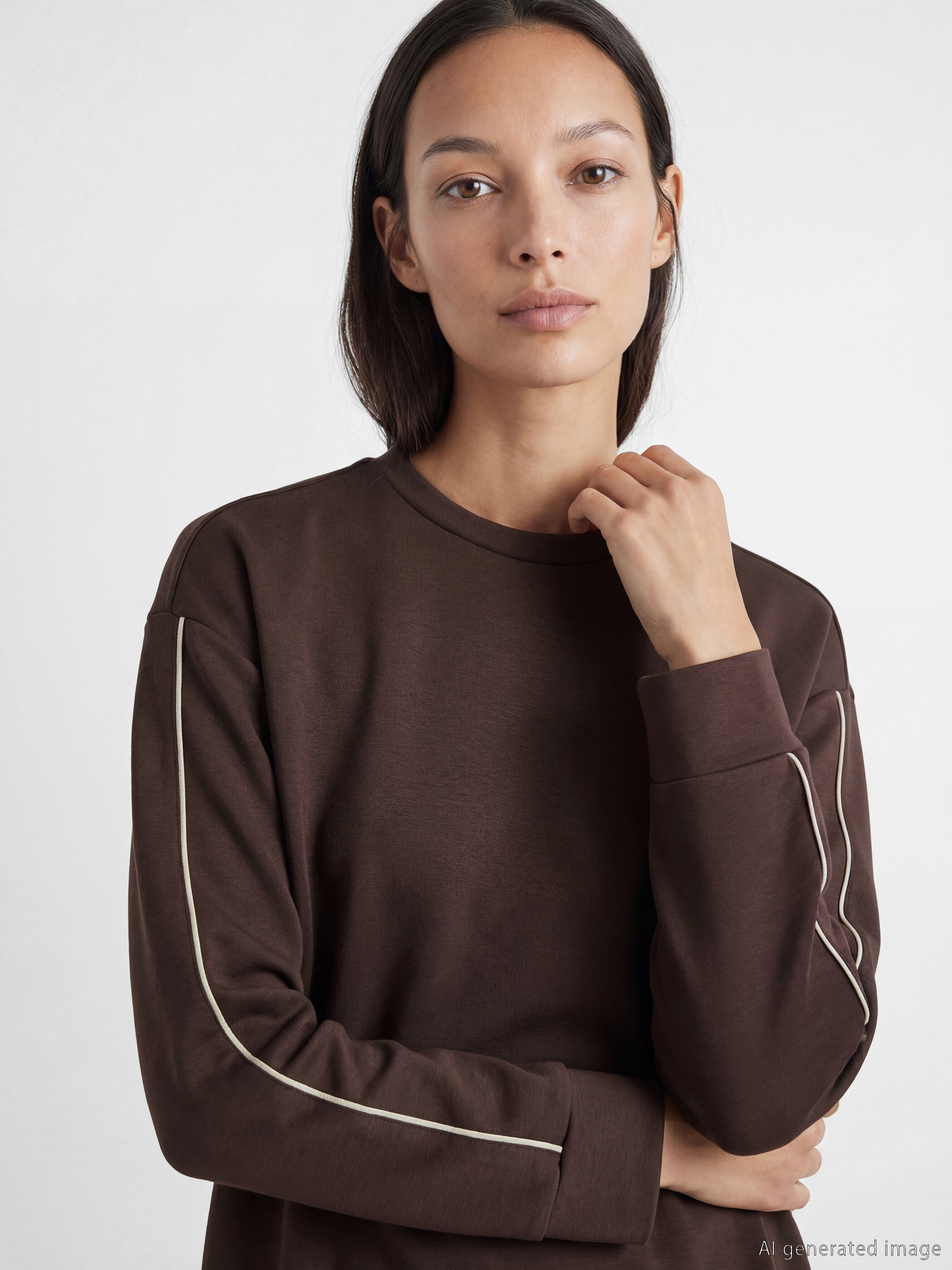LCW EVERYDAY Soft Touch Oversize Kadın Sweatshirt görsel 3