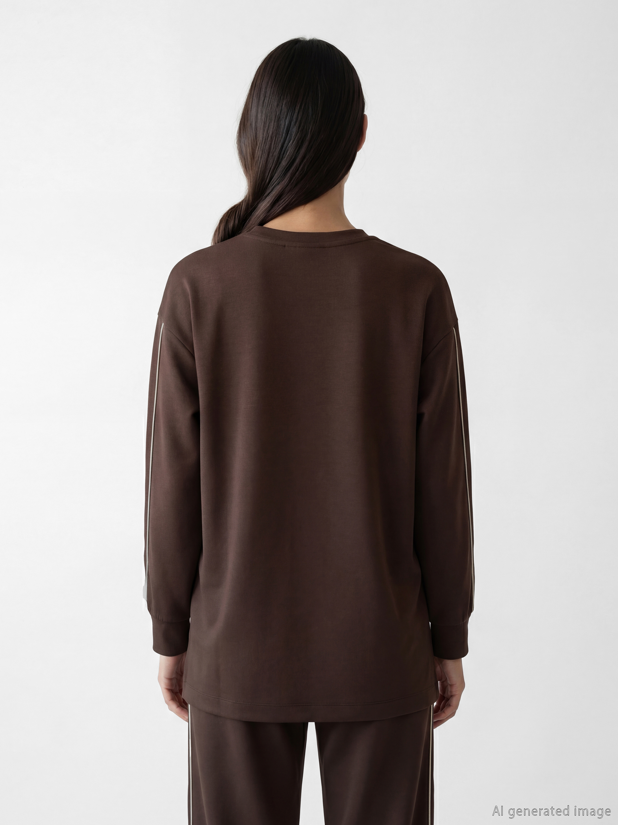 LCW EVERYDAY Soft Touch Oversize Kadın Sweatshirt görsel 4