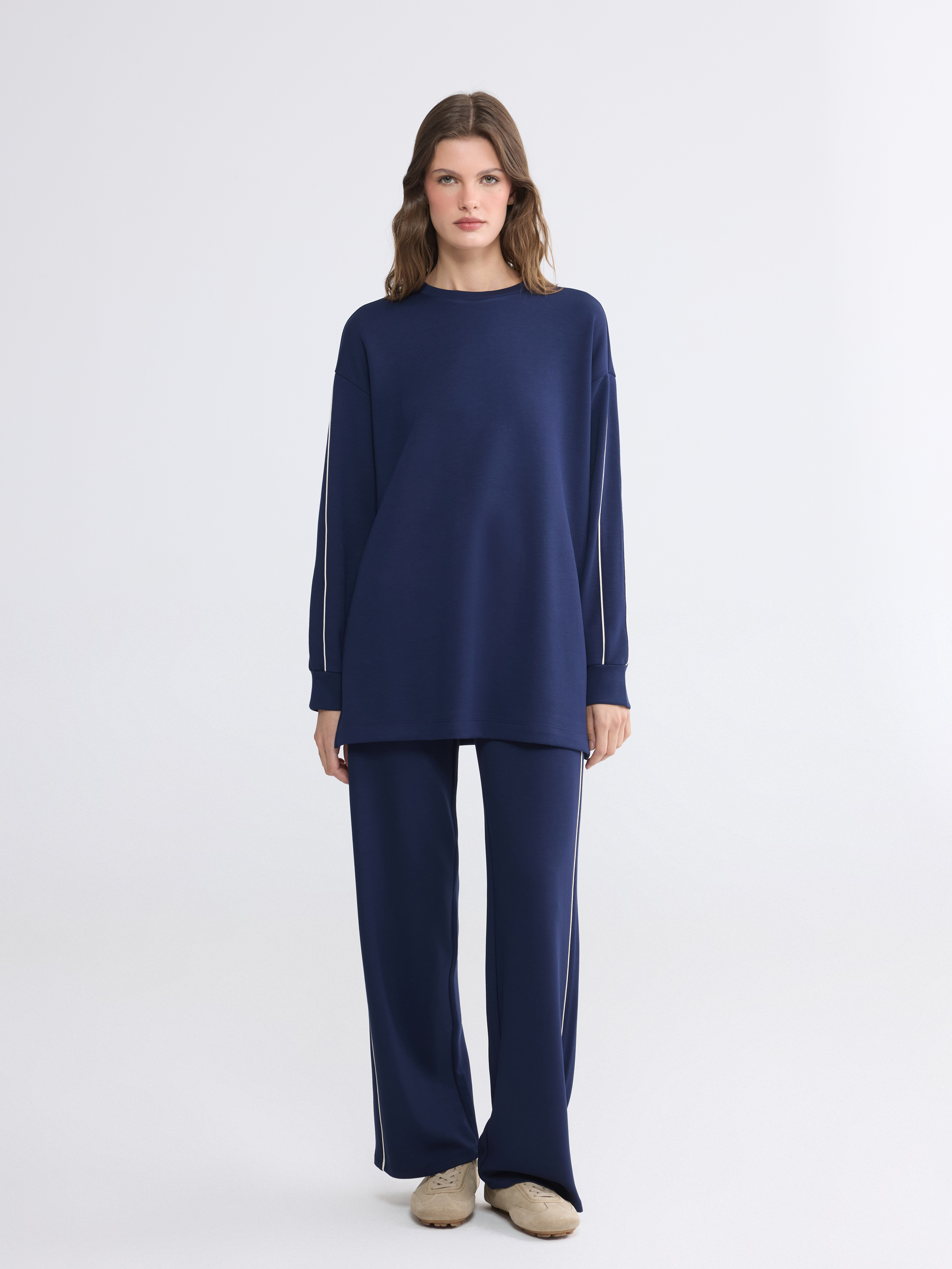 LCW EVERYDAY Soft Touch Oversize Kadın Sweatshirt görsel 3