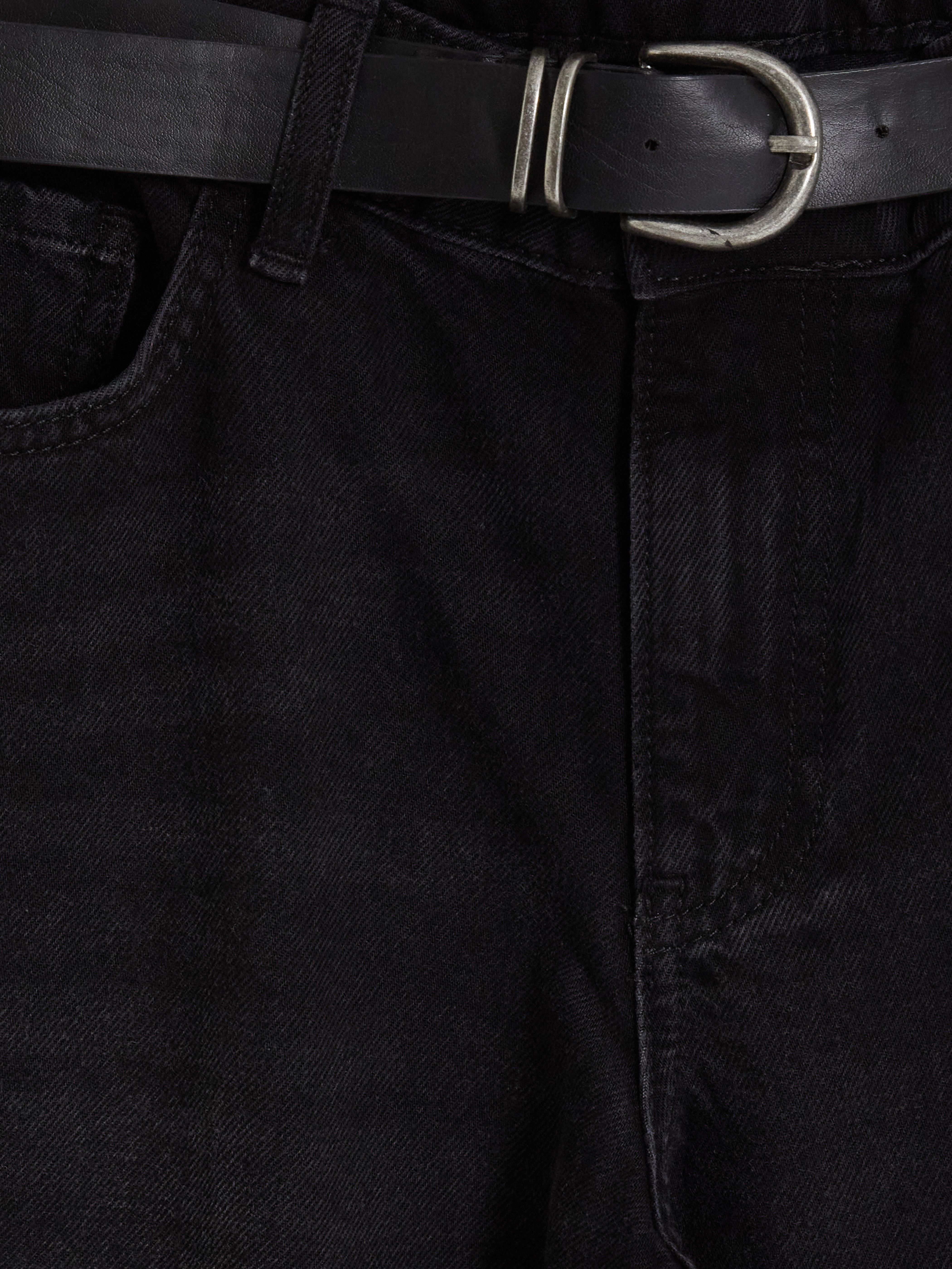 LCW Jeans Beli Kemerli Wideleg Kadın Jean Pantolon görsel 6