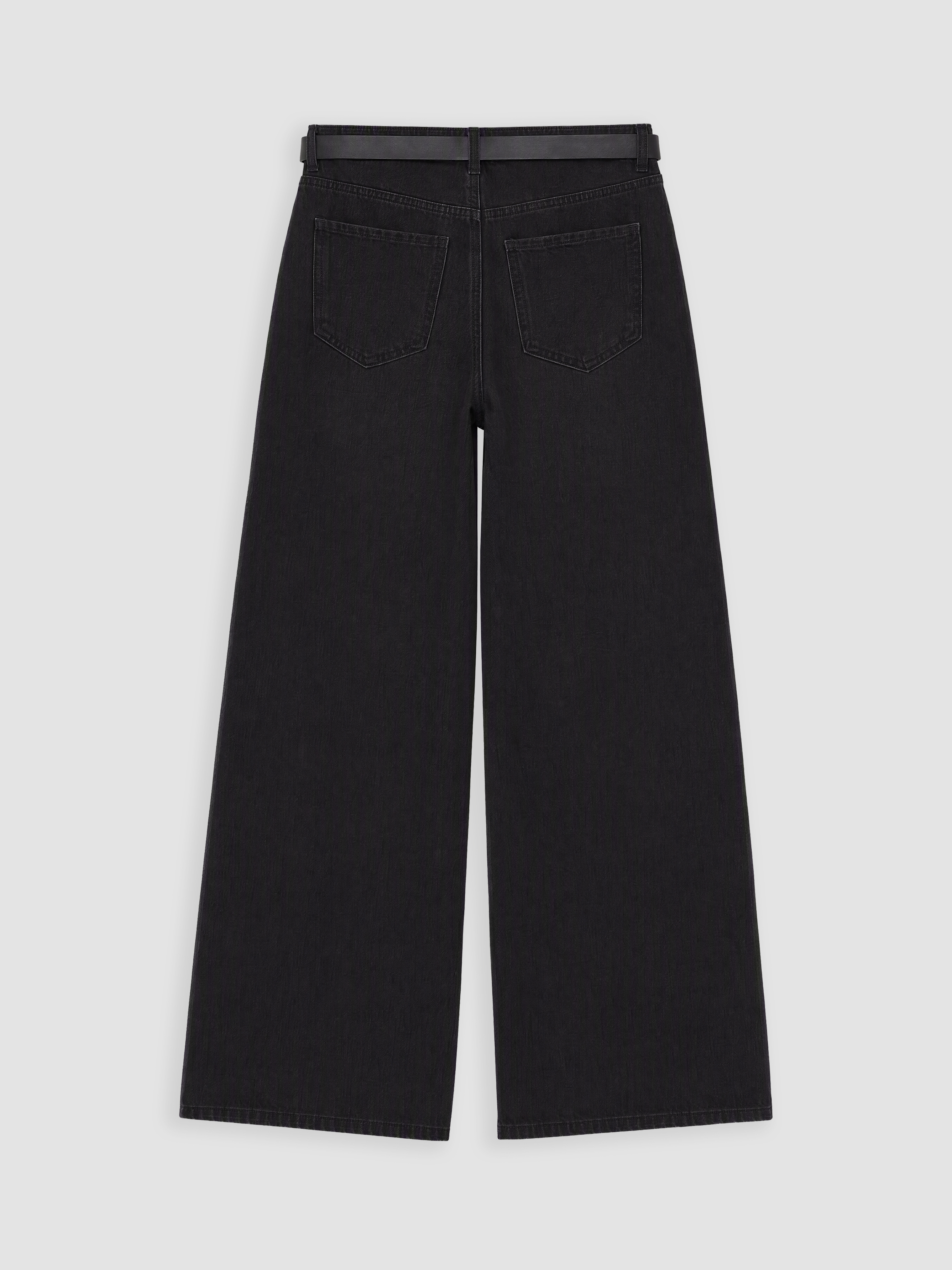 LCW Jeans Beli Kemerli Wideleg Kadın Jean Pantolon görsel 7